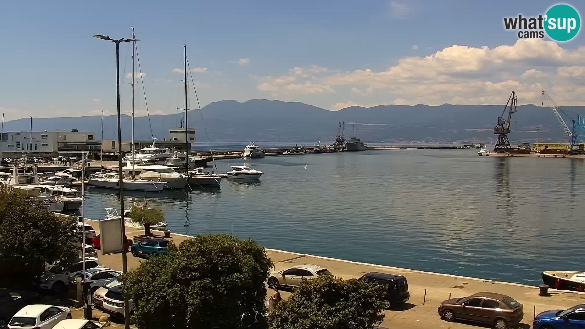 La Riva et Marina à Rijeka – Live Webcam Croatie