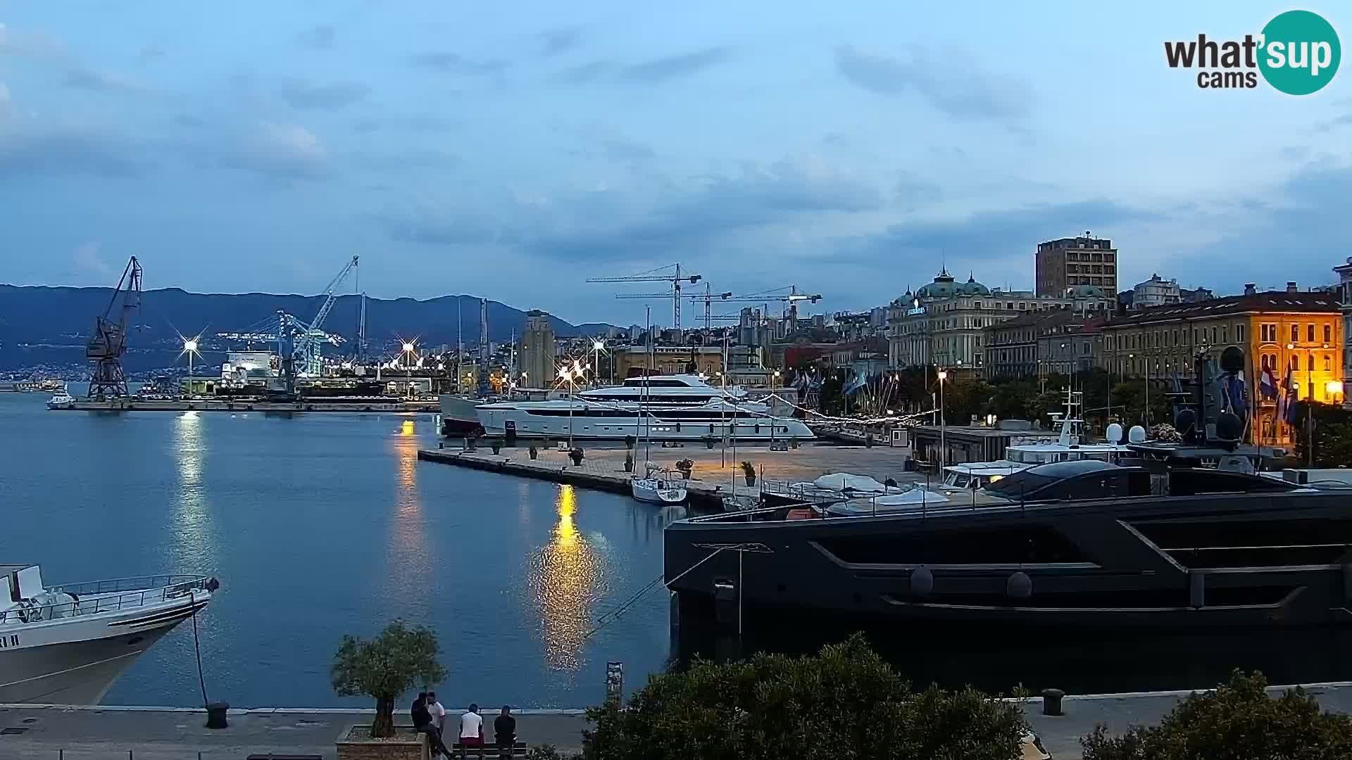 Die Riva und Marina in Rijeka – Live Webcam Kroatien