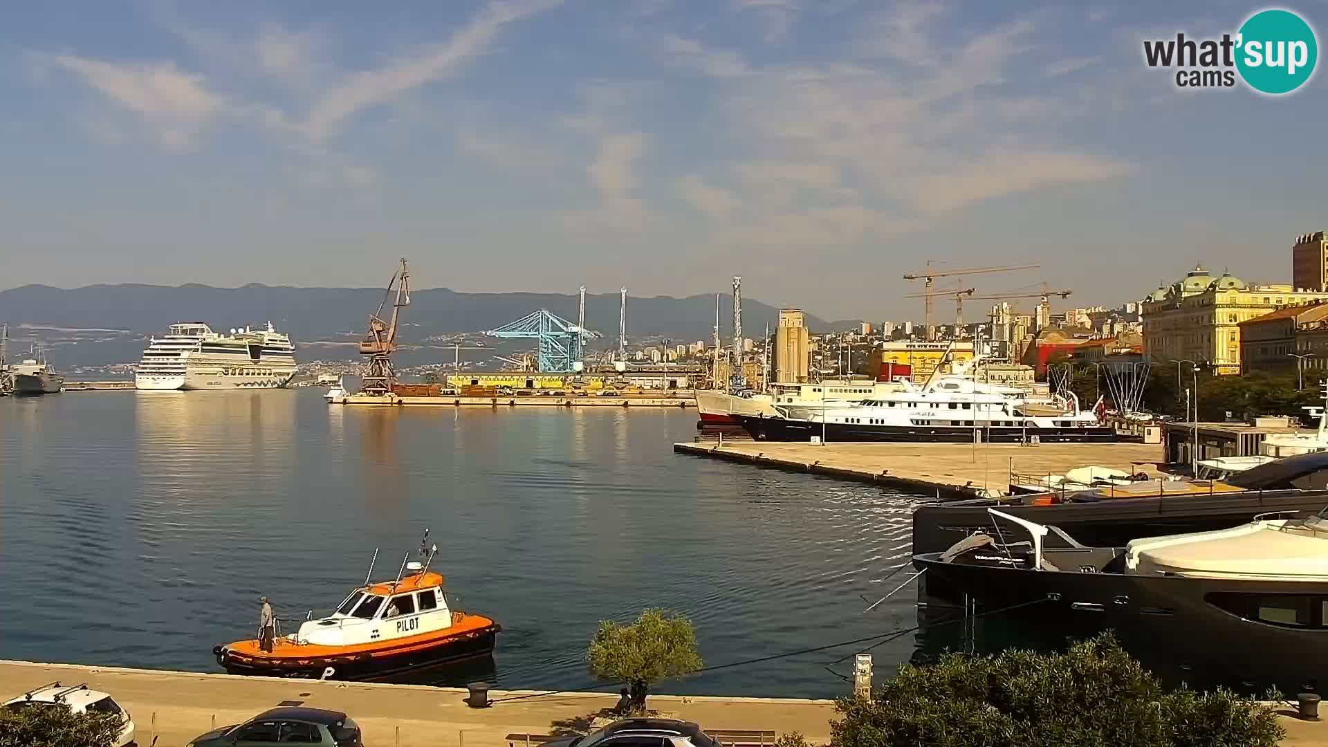 Die Riva und Marina in Rijeka – Live Webcam Kroatien