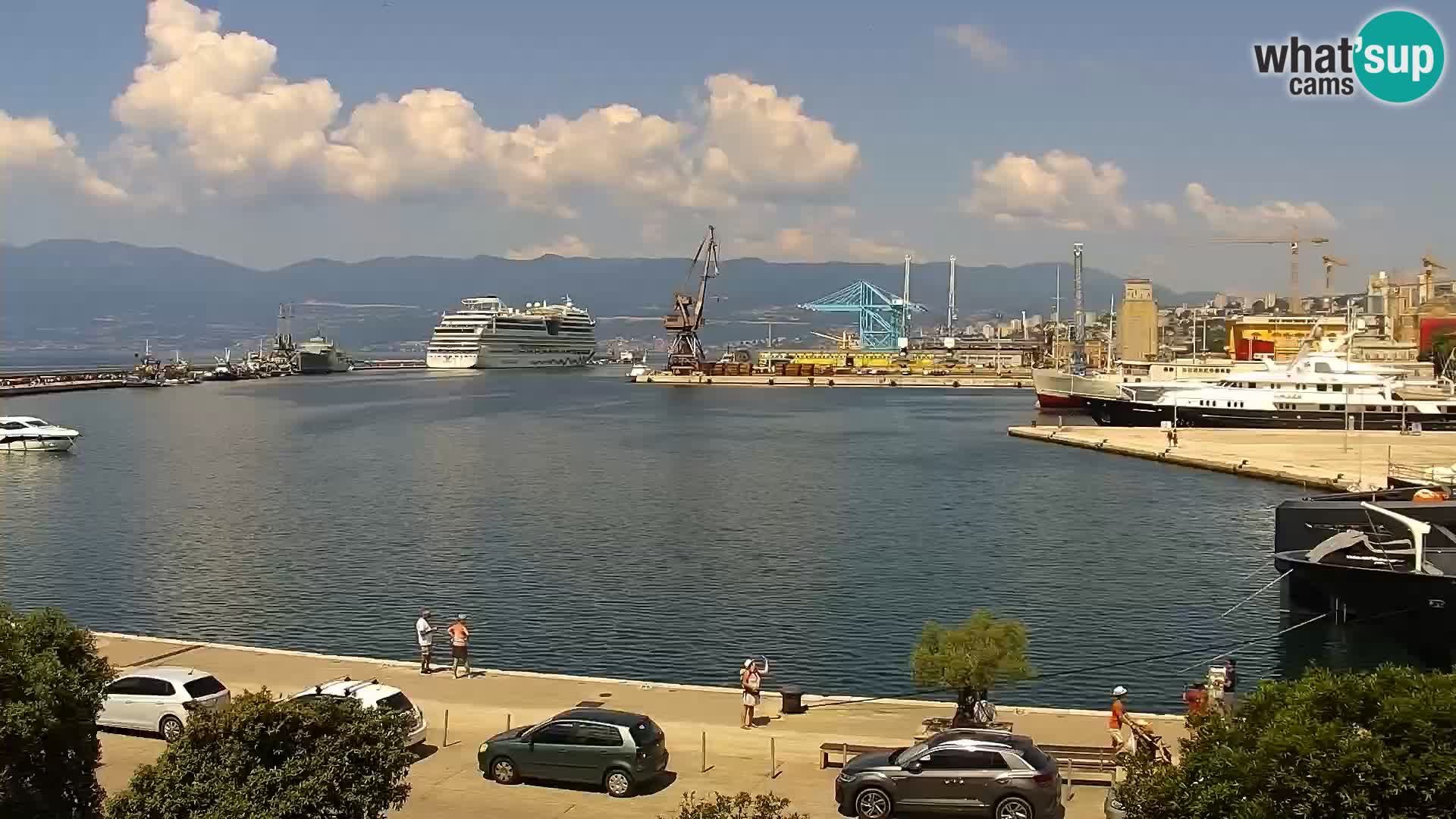 Die Riva und Marina in Rijeka – Live Webcam Kroatien