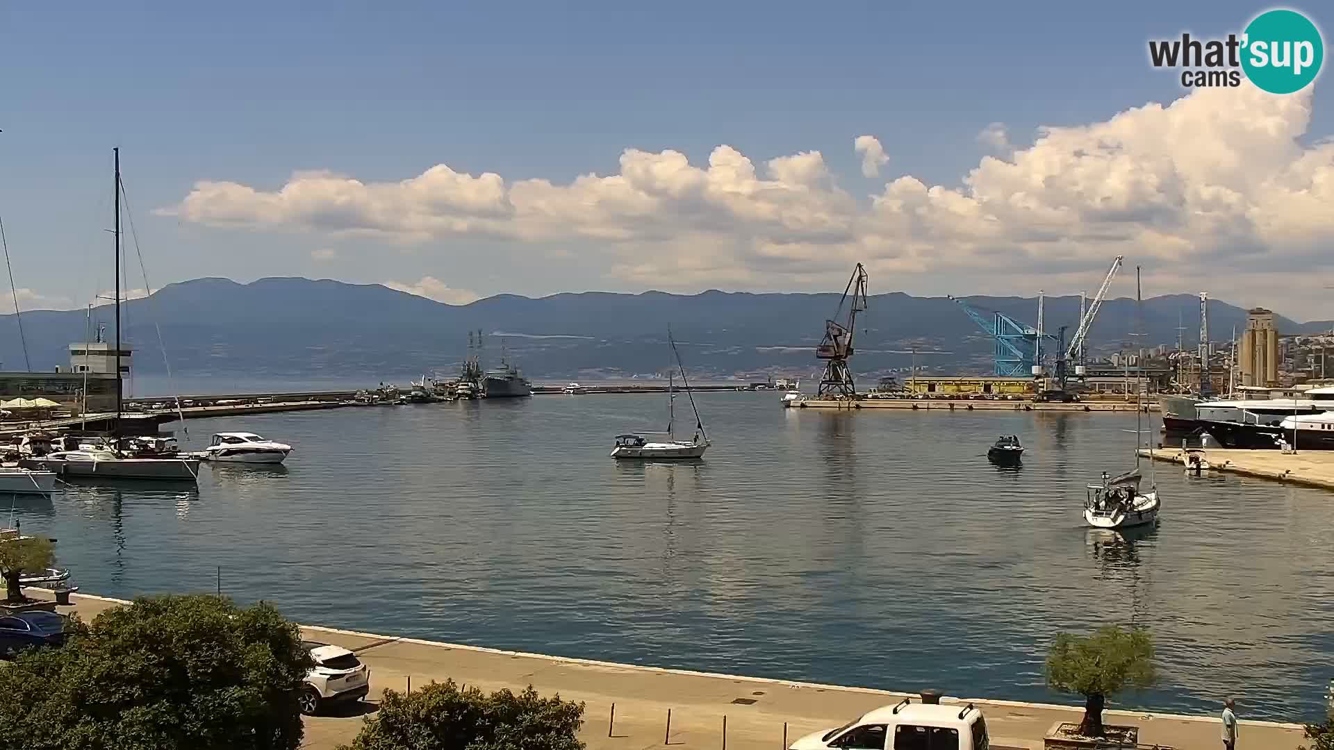 La Riva y Marina en Rijeka – Webcam en vivo Croacia