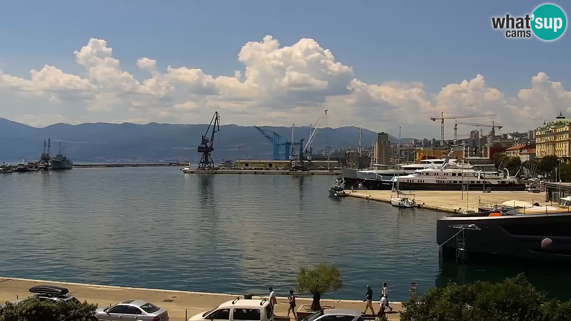 La Riva y Marina en Rijeka – Webcam en vivo Croacia