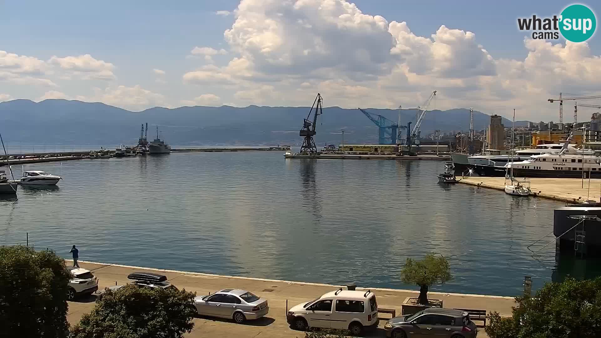 La Riva y Marina en Rijeka – Webcam en vivo Croacia