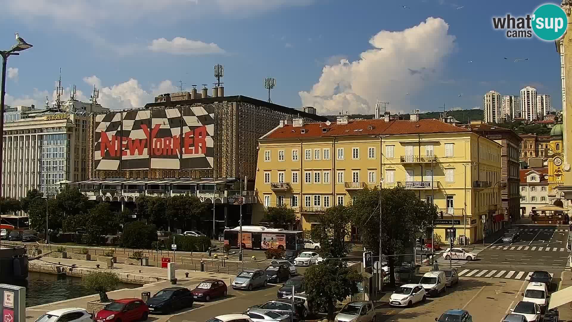 La Riva y Marina en Rijeka – Webcam en vivo Croacia