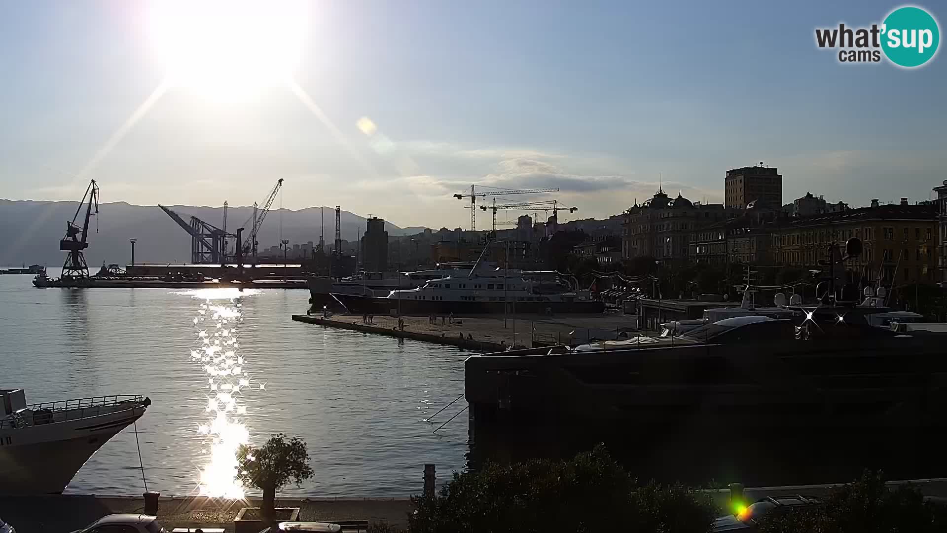 The Riva and Marina in Rijeka  – Live Webcam Croatia