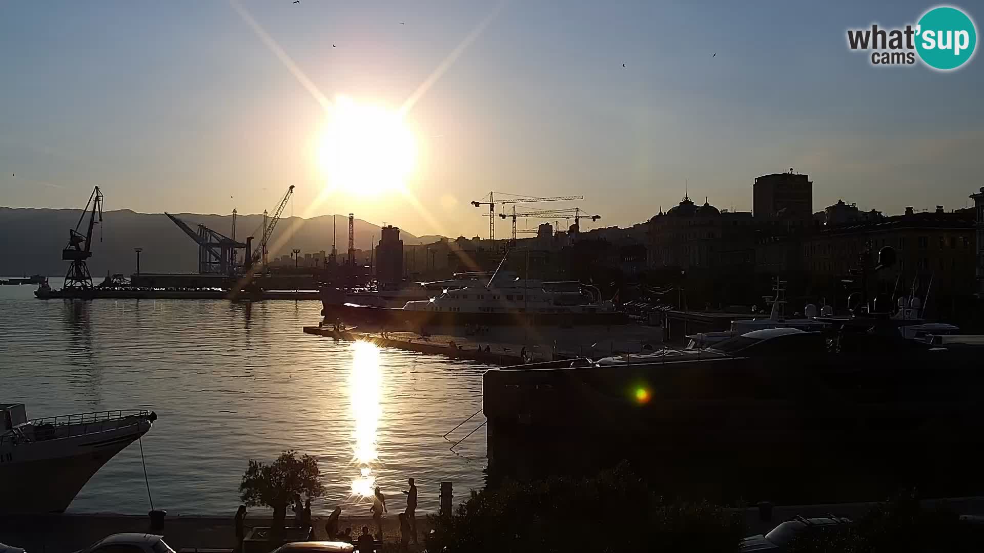 La Riva e la Marina a Rijeka (Fiume) – Live Webcam Croazia