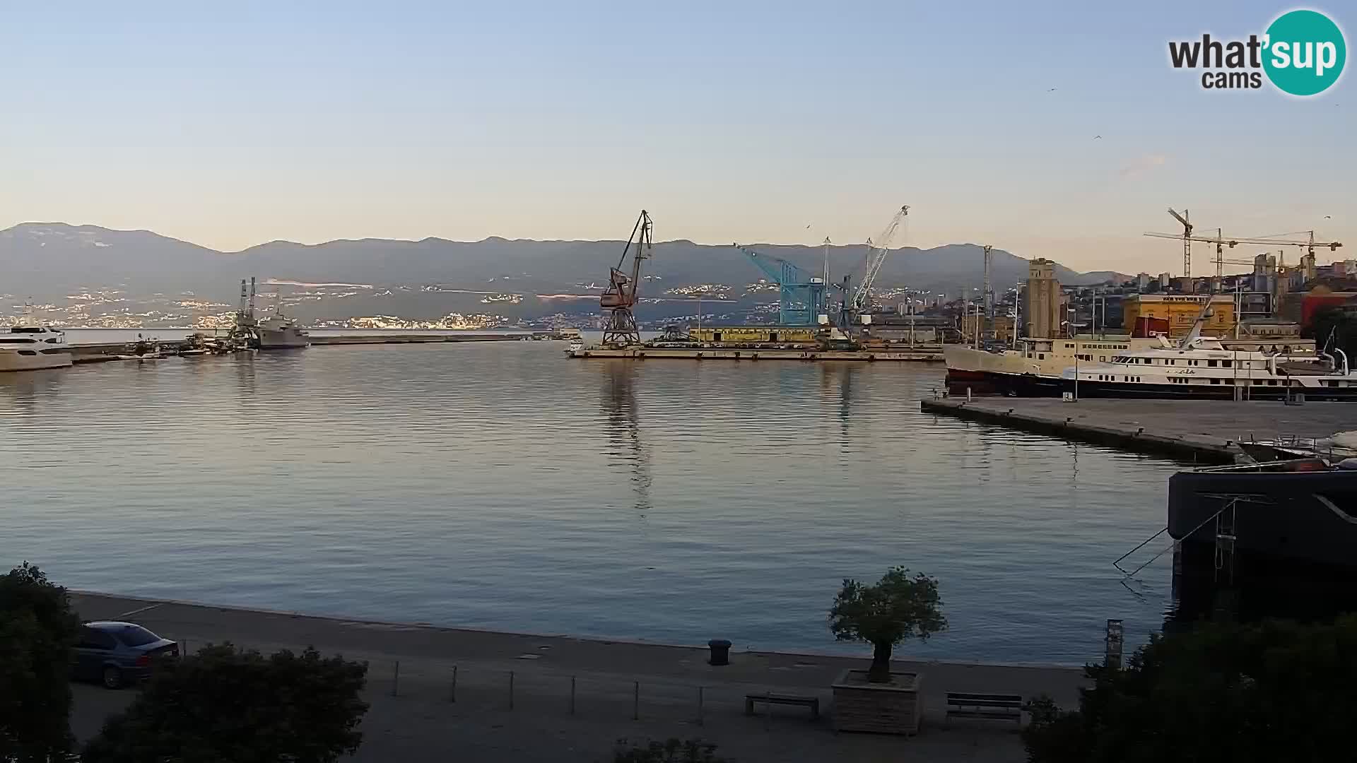 Die Riva und Marina in Rijeka – Live Webcam Kroatien
