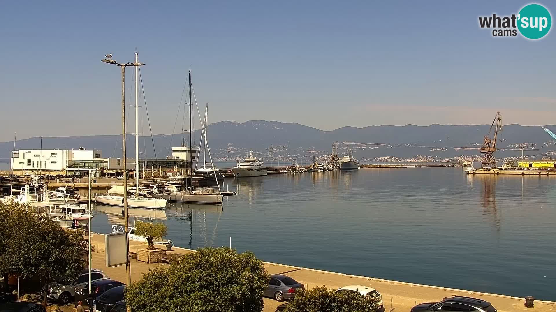 The Riva and Marina in Rijeka  – Live Webcam Croatia