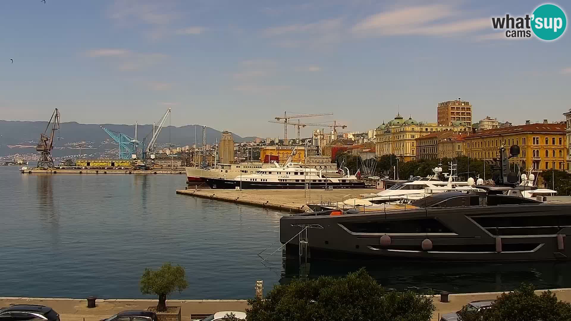 Die Riva und Marina in Rijeka – Live Webcam Kroatien