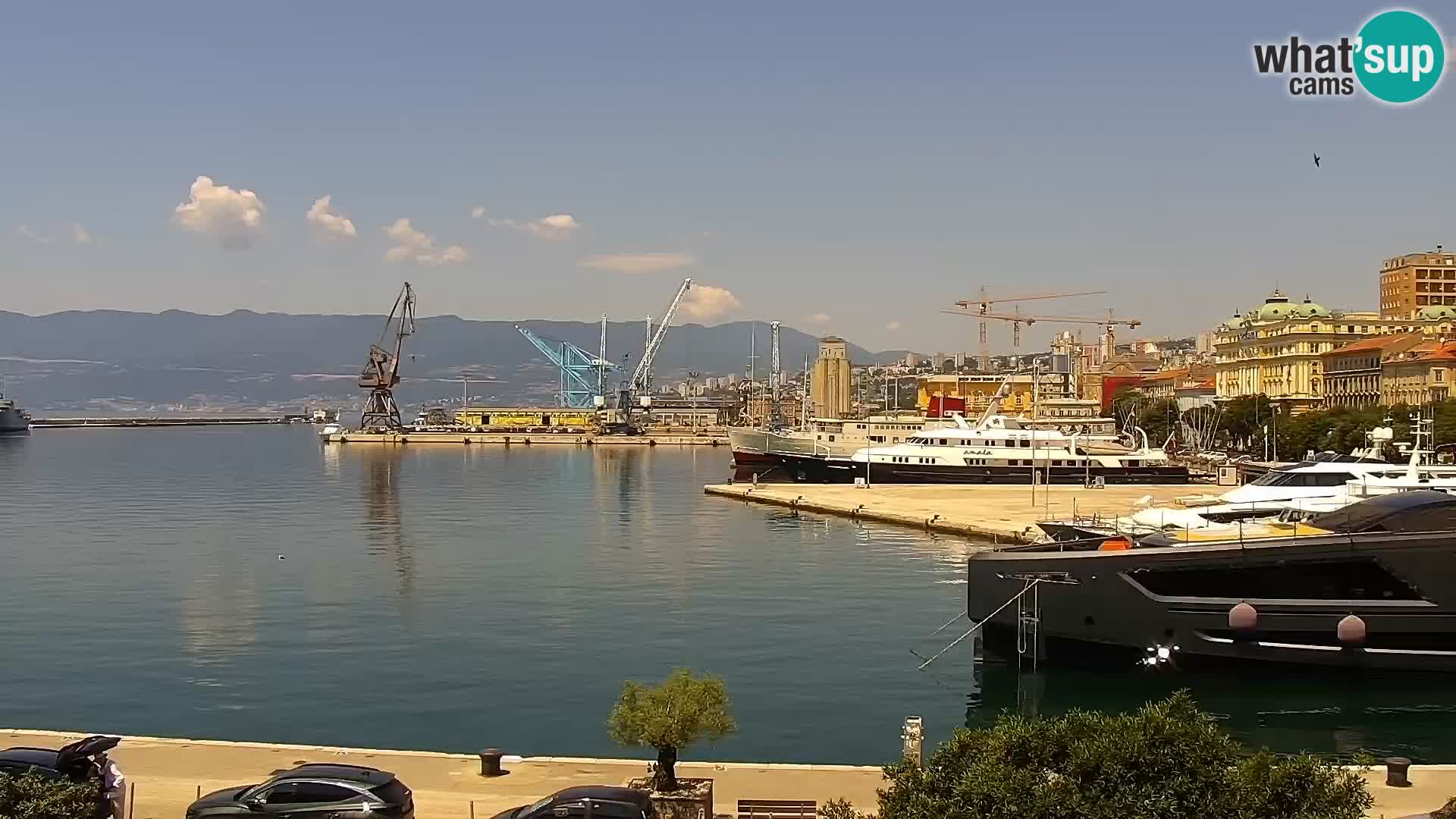 La Riva e la Marina a Rijeka (Fiume) – Live Webcam Croazia