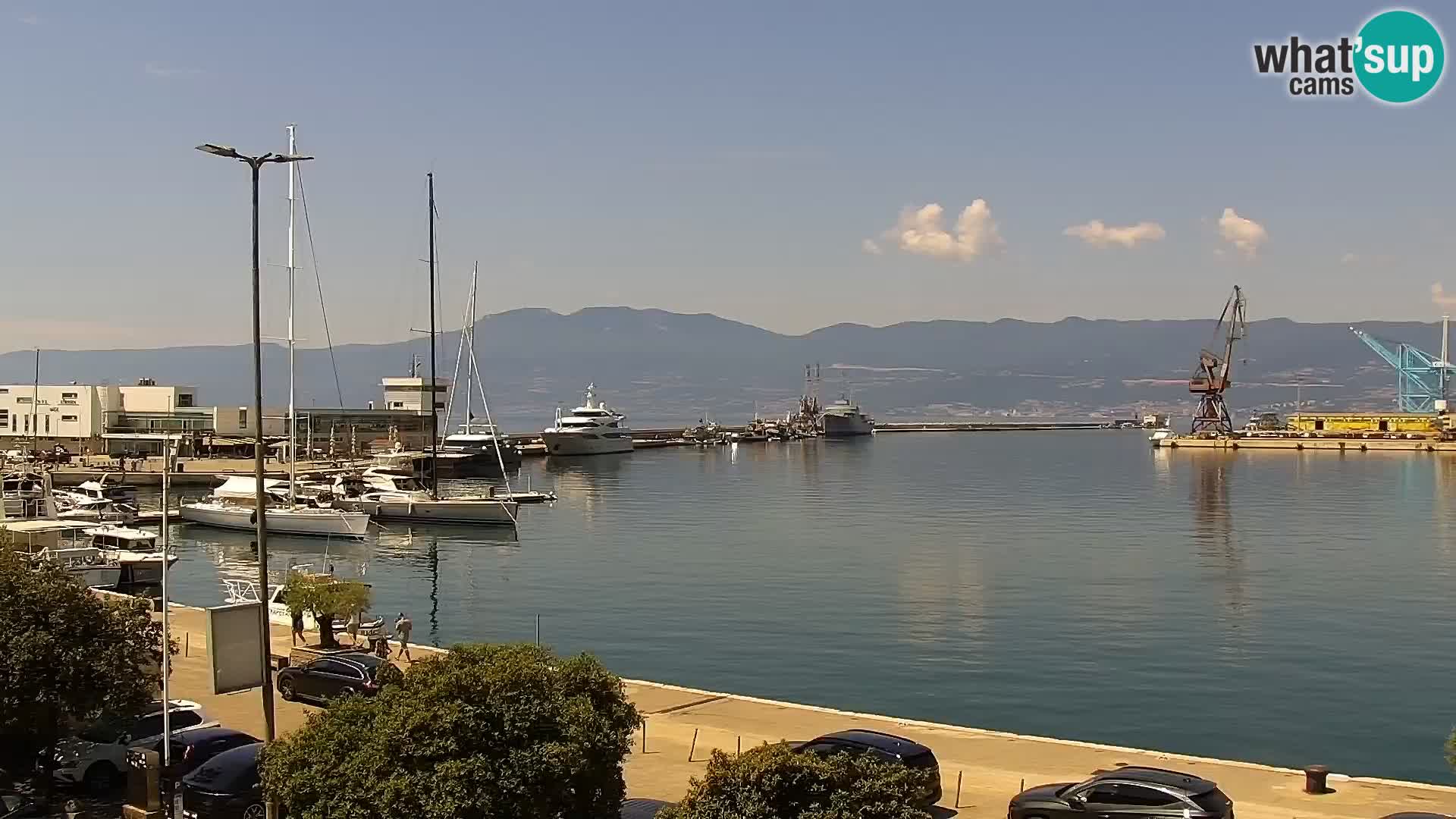 Die Riva und Marina in Rijeka – Live Webcam Kroatien