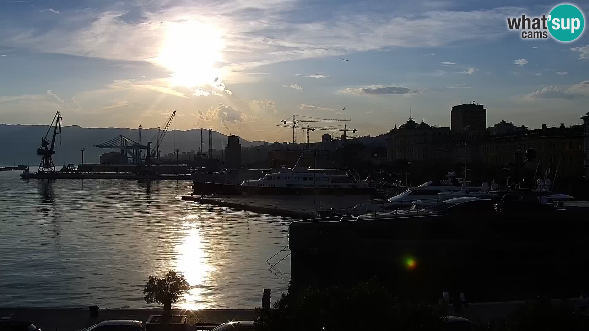 Die Riva und Marina in Rijeka – Live Webcam Kroatien