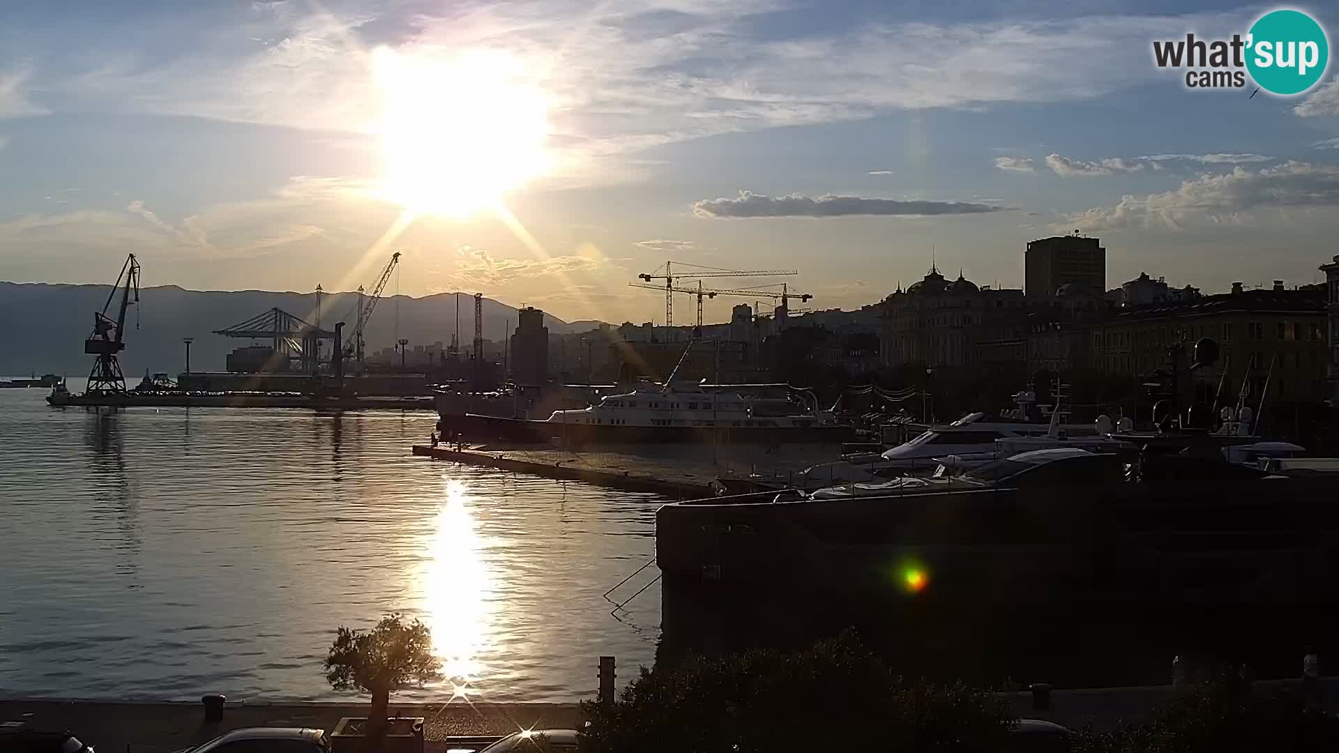 La Riva e la Marina a Rijeka (Fiume) – Live Webcam Croazia