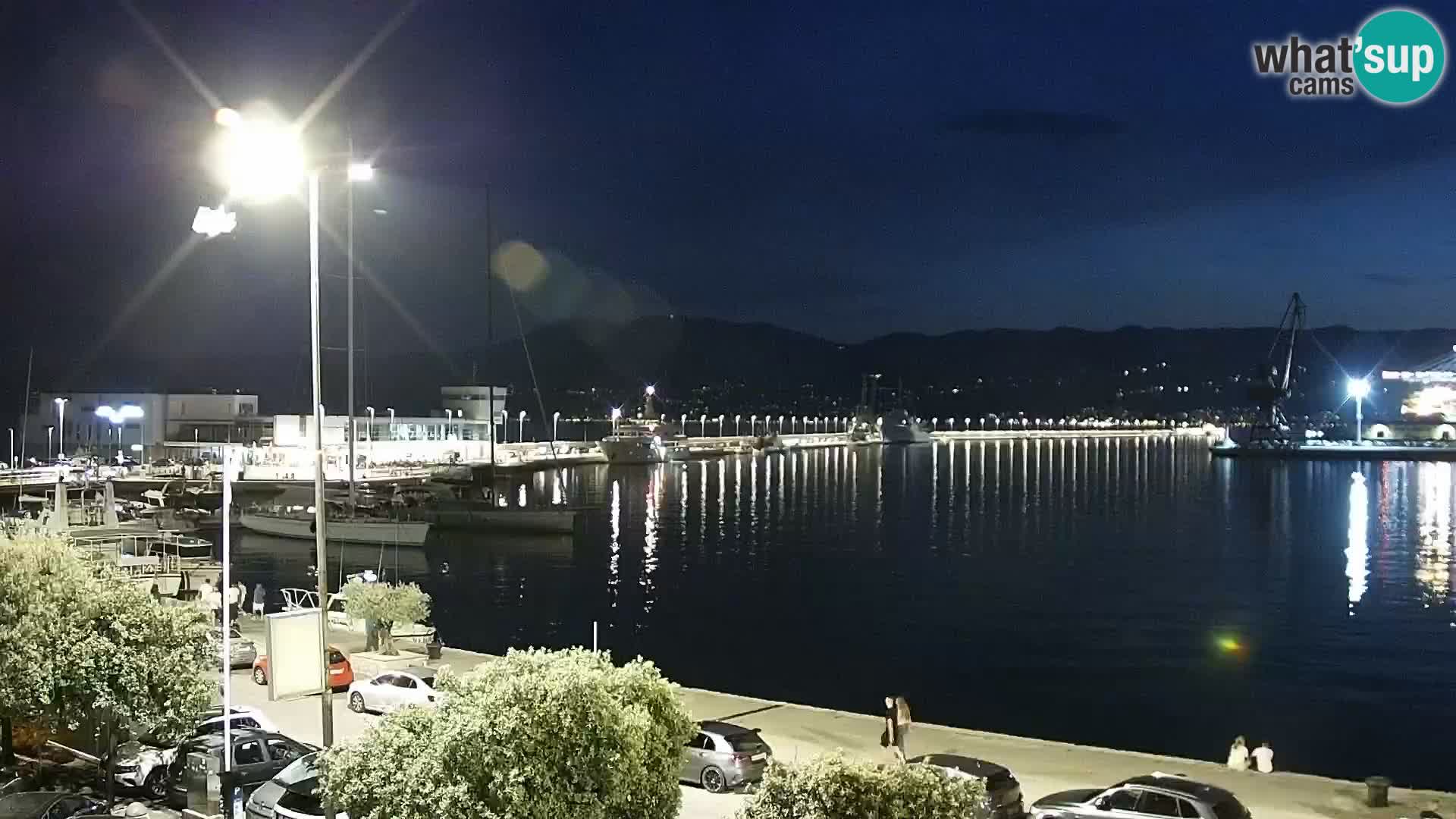 The Riva and Marina in Rijeka  – Live Webcam Croatia