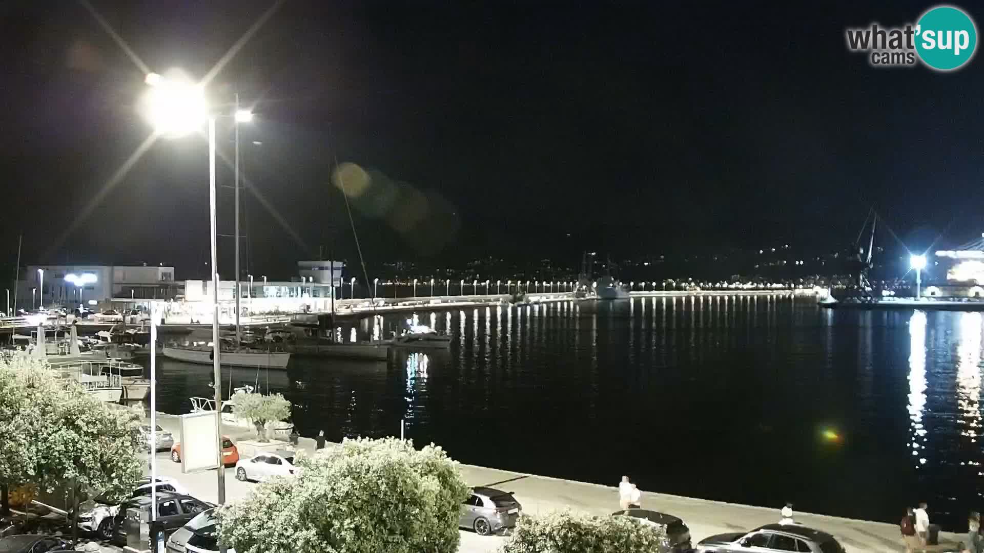 La Riva y Marina en Rijeka – Webcam en vivo Croacia