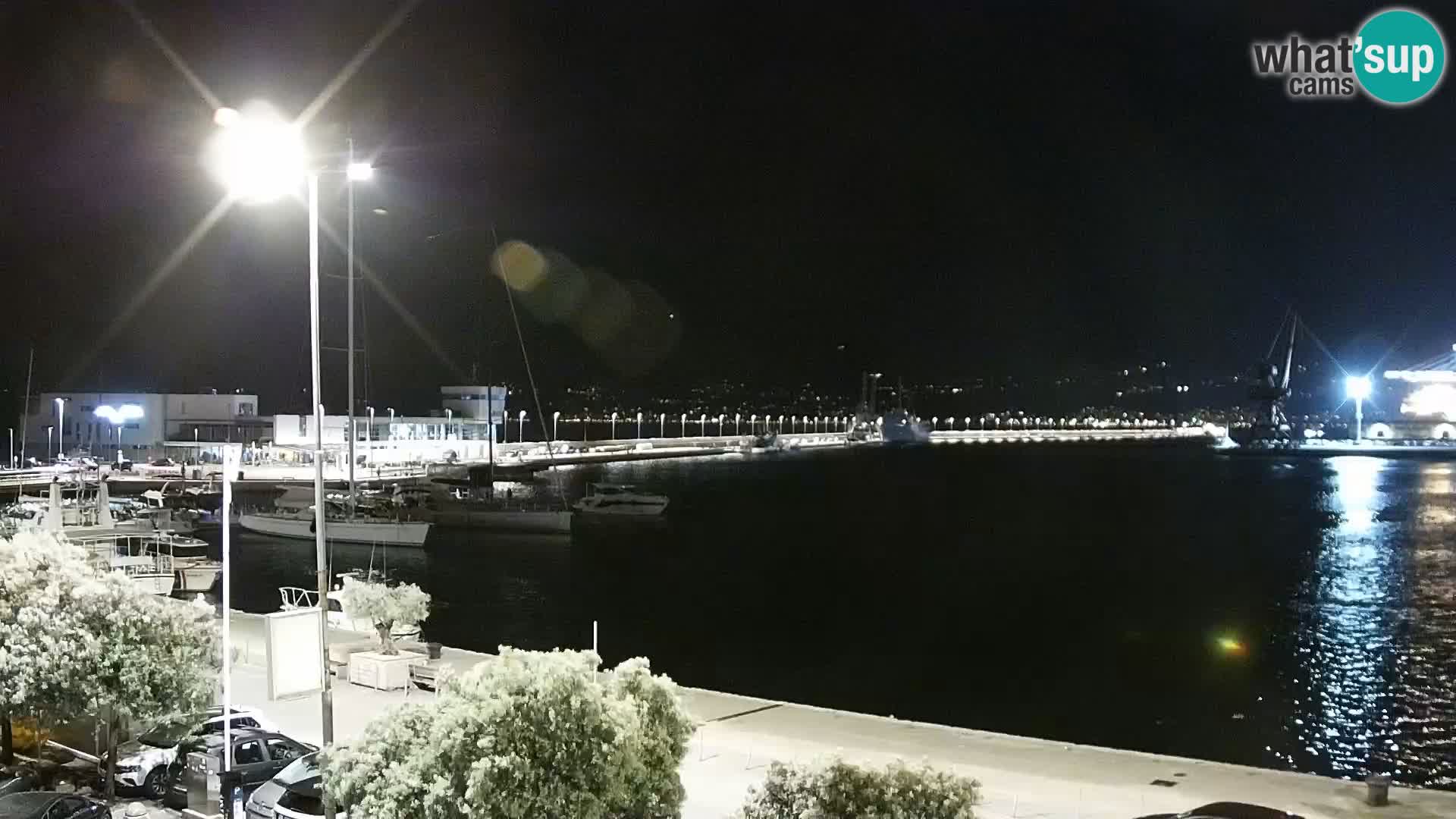 La Riva et Marina à Rijeka – Live Webcam Croatie