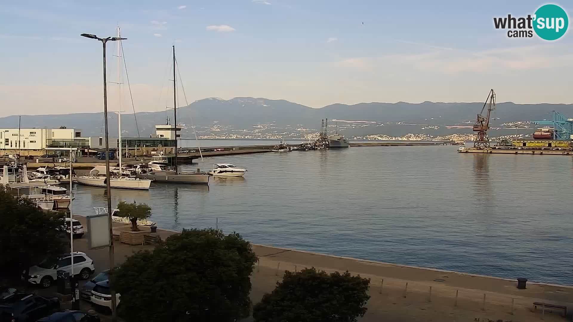 Die Riva und Marina in Rijeka – Live Webcam Kroatien