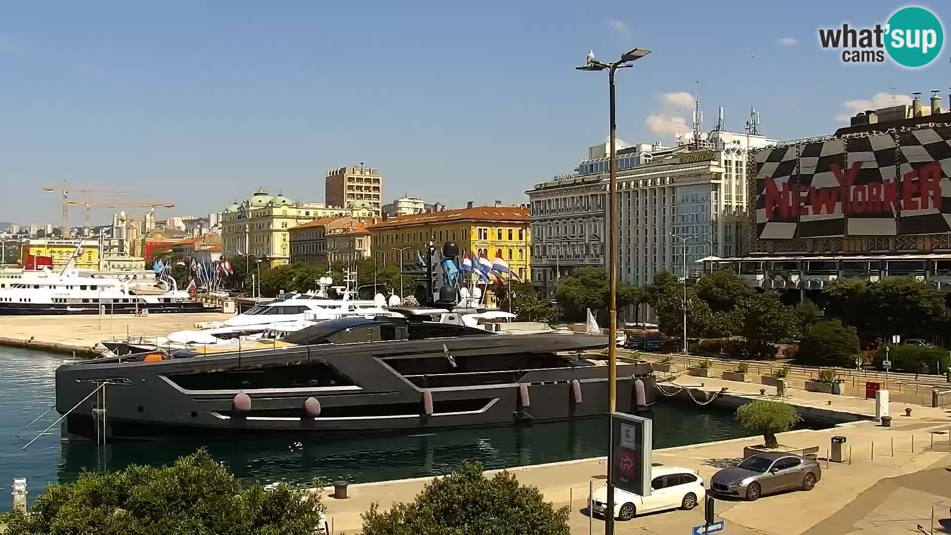 Die Riva und Marina in Rijeka – Live Webcam Kroatien