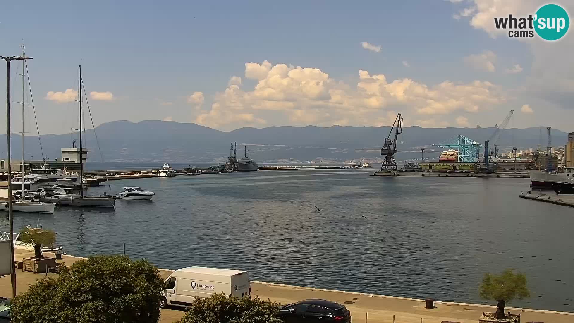 La Riva et Marina à Rijeka – Live Webcam Croatie