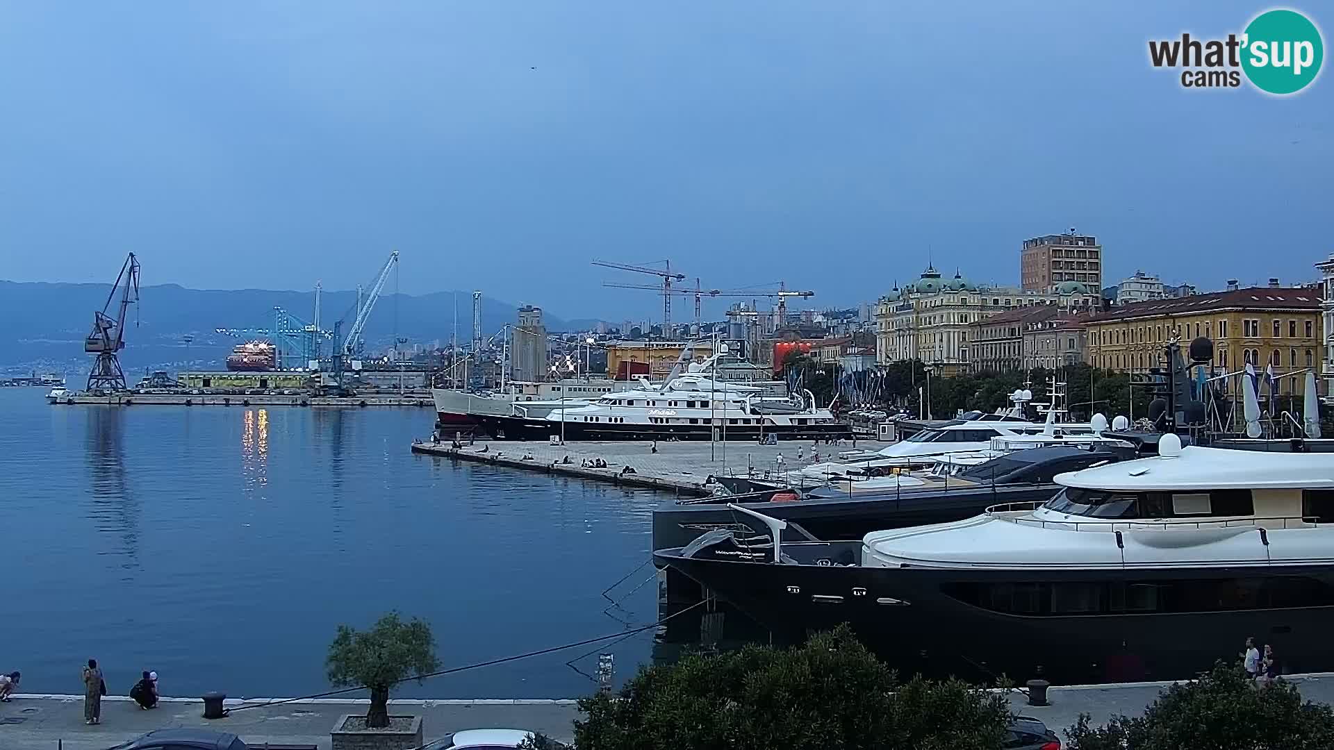 Die Riva und Marina in Rijeka – Live Webcam Kroatien