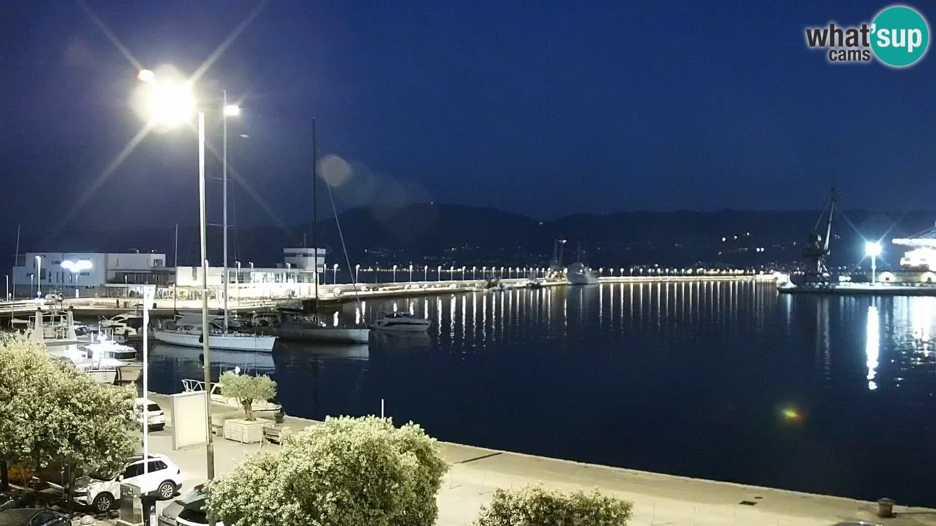 La Riva et Marina à Rijeka – Live Webcam Croatie