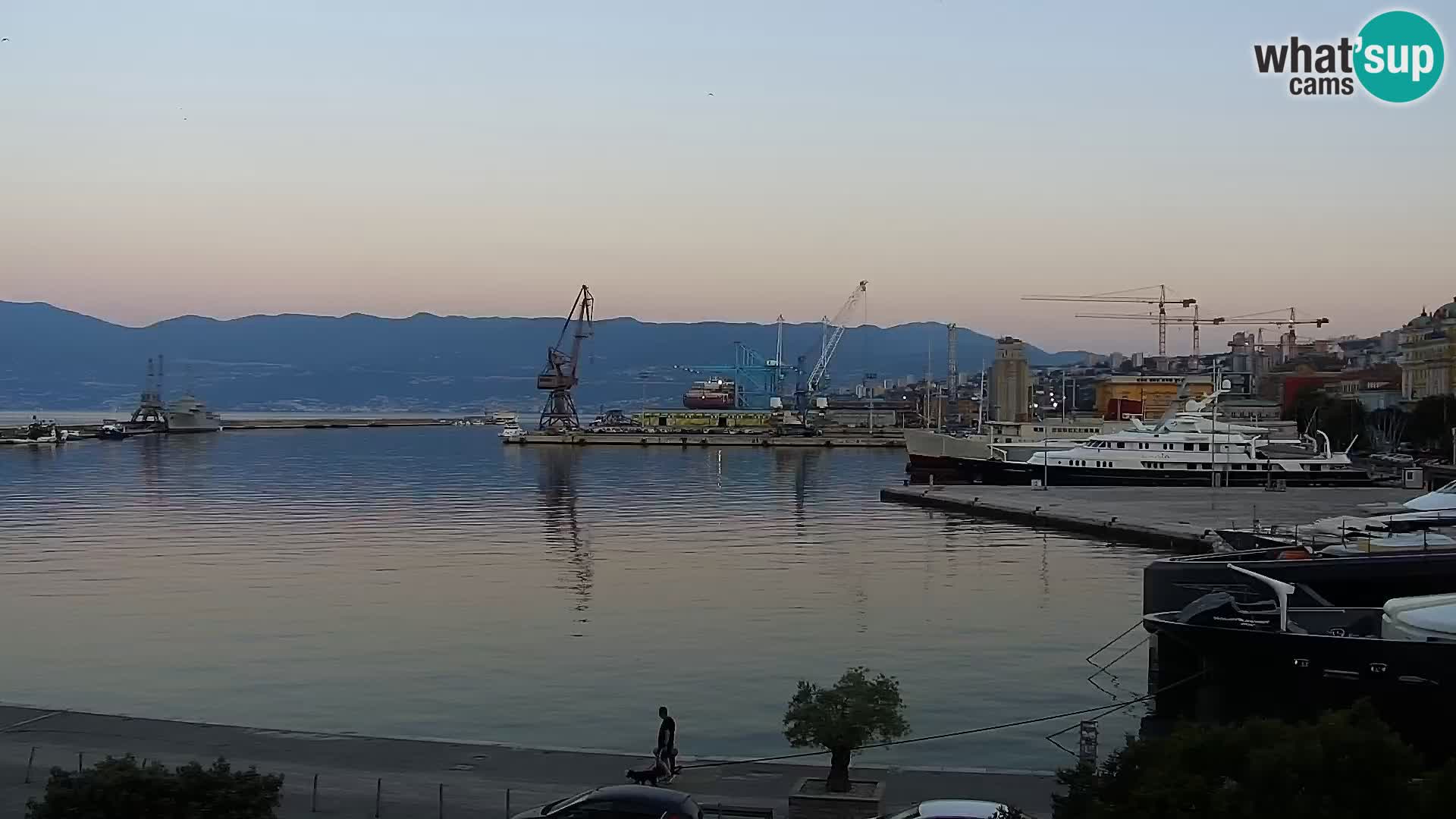 Die Riva und Marina in Rijeka – Live Webcam Kroatien