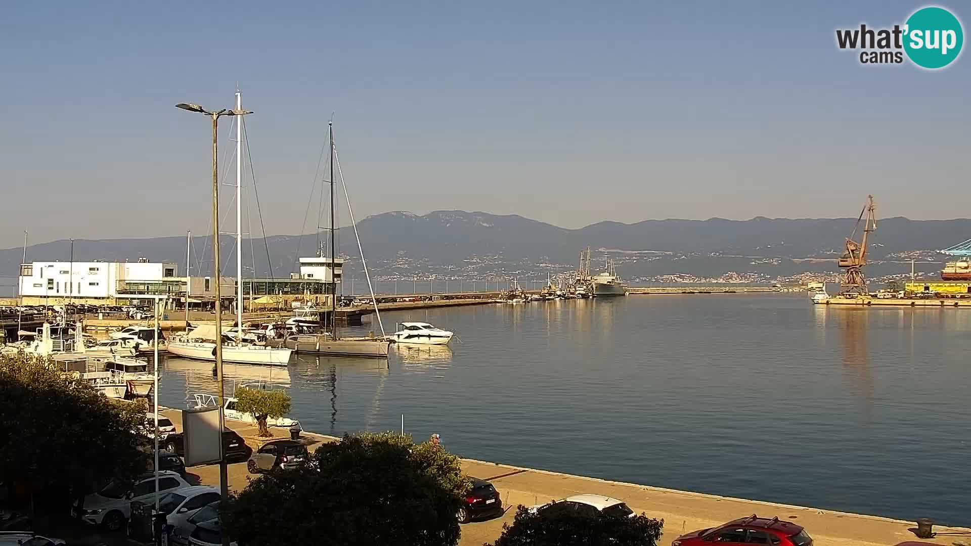 Die Riva und Marina in Rijeka – Live Webcam Kroatien