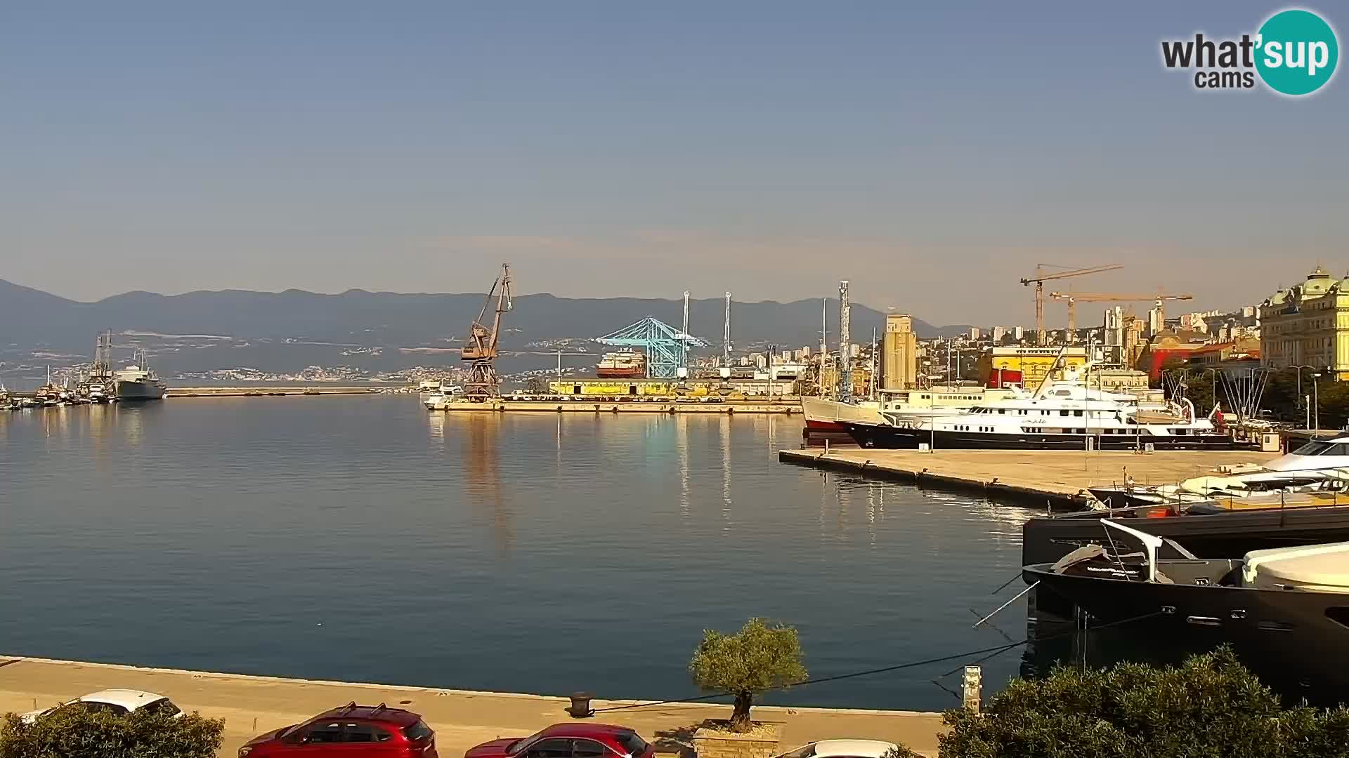 Die Riva und Marina in Rijeka – Live Webcam Kroatien