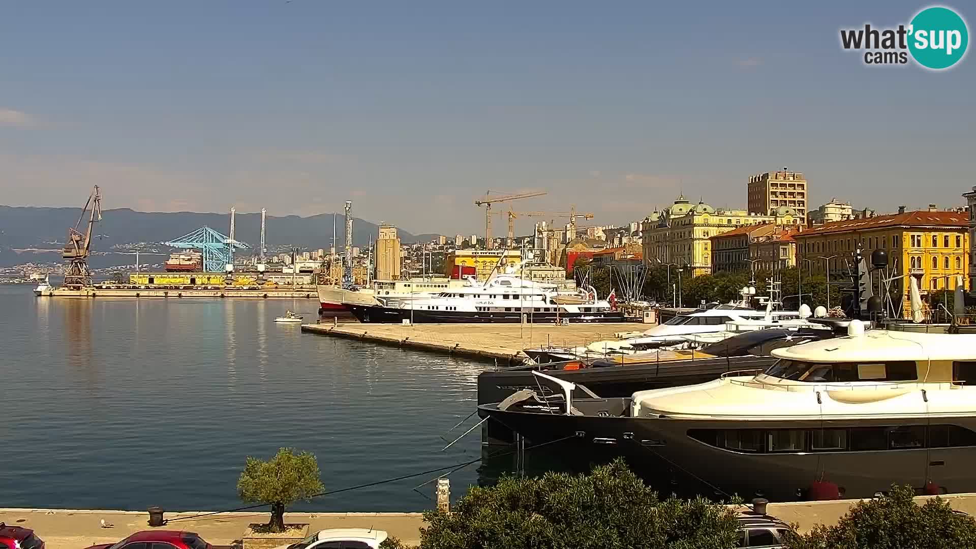 La Riva et Marina à Rijeka – Live Webcam Croatie