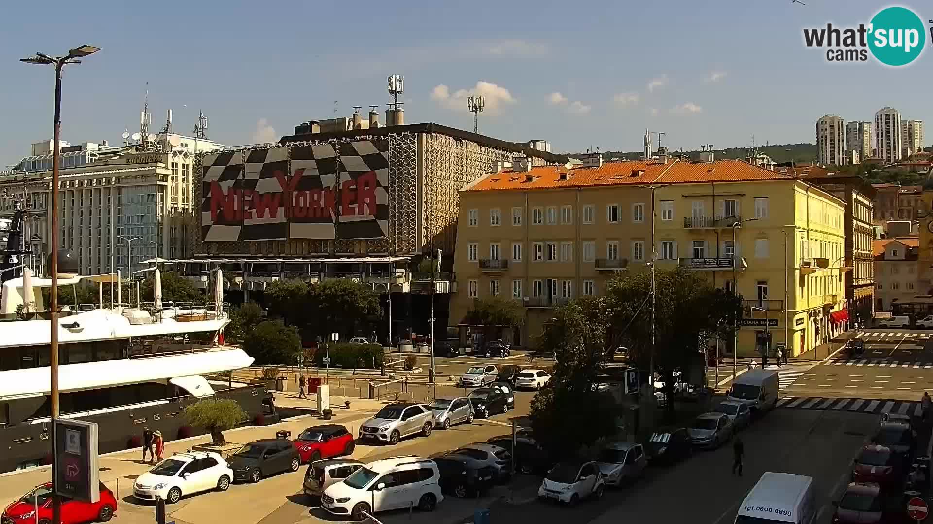La Riva y Marina en Rijeka – Webcam en vivo Croacia