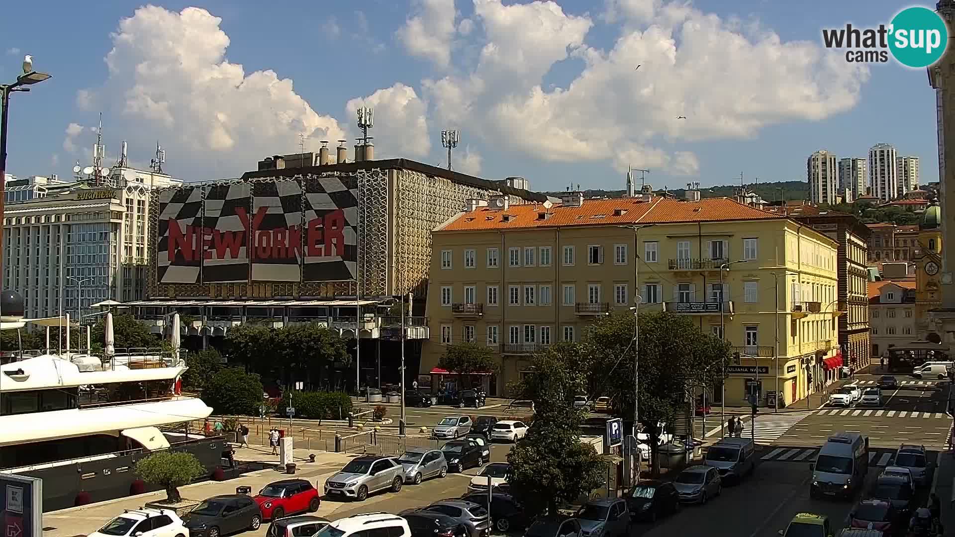 La Riva y Marina en Rijeka – Webcam en vivo Croacia