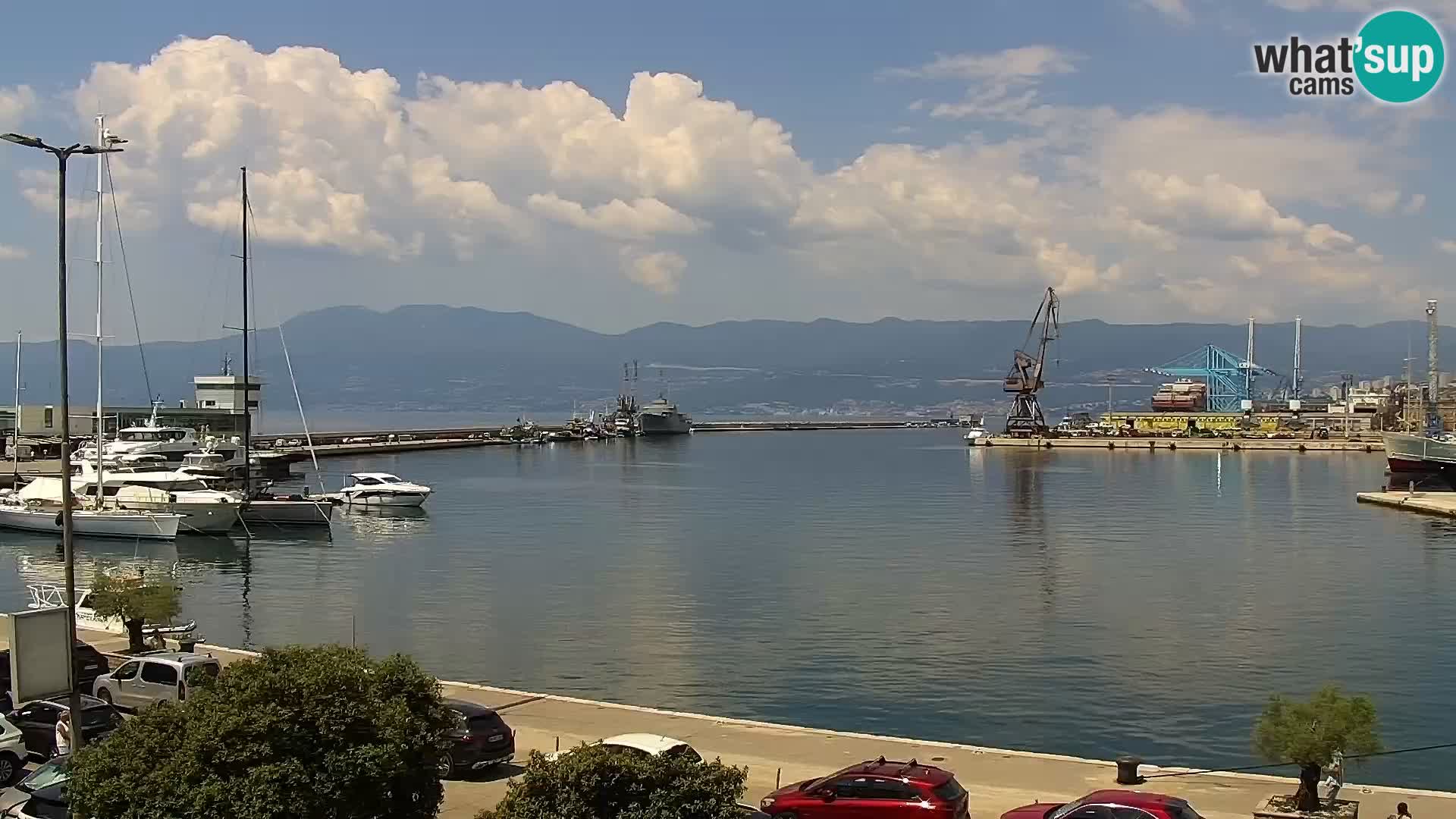 La Riva et Marina à Rijeka – Live Webcam Croatie