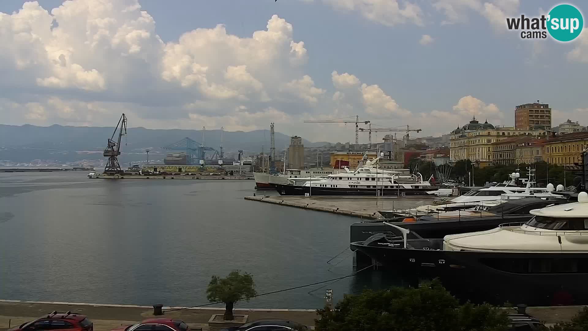 La Riva e la Marina a Rijeka (Fiume) – Live Webcam Croazia