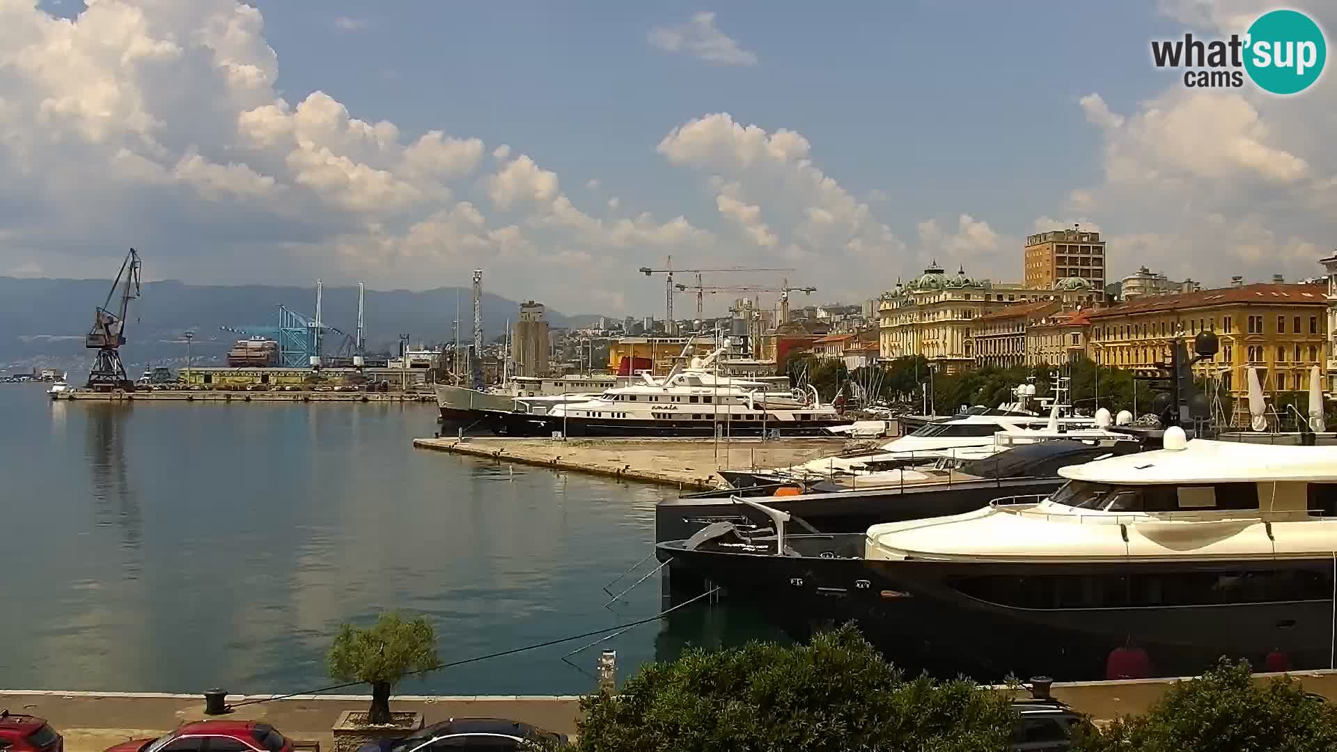 La Riva et Marina à Rijeka – Live Webcam Croatie