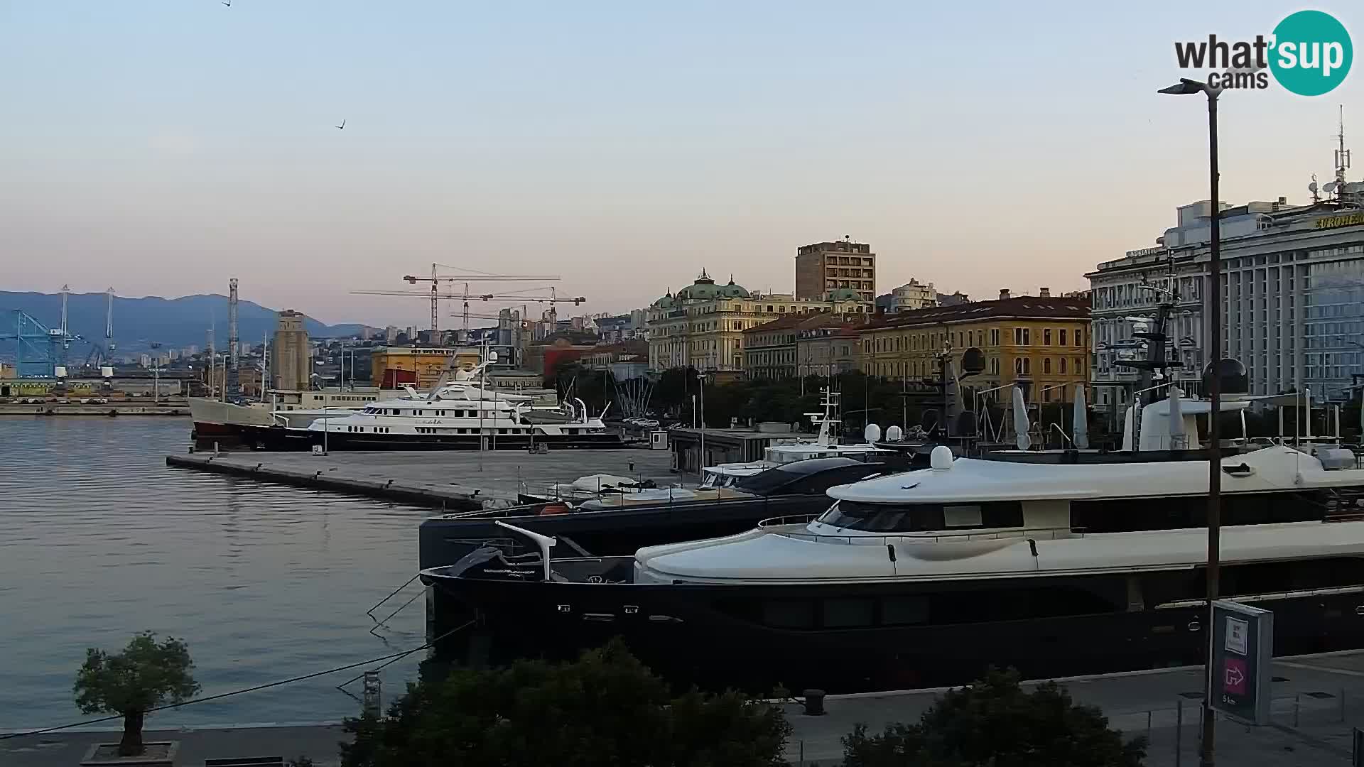 The Riva and Marina in Rijeka  – Live Webcam Croatia