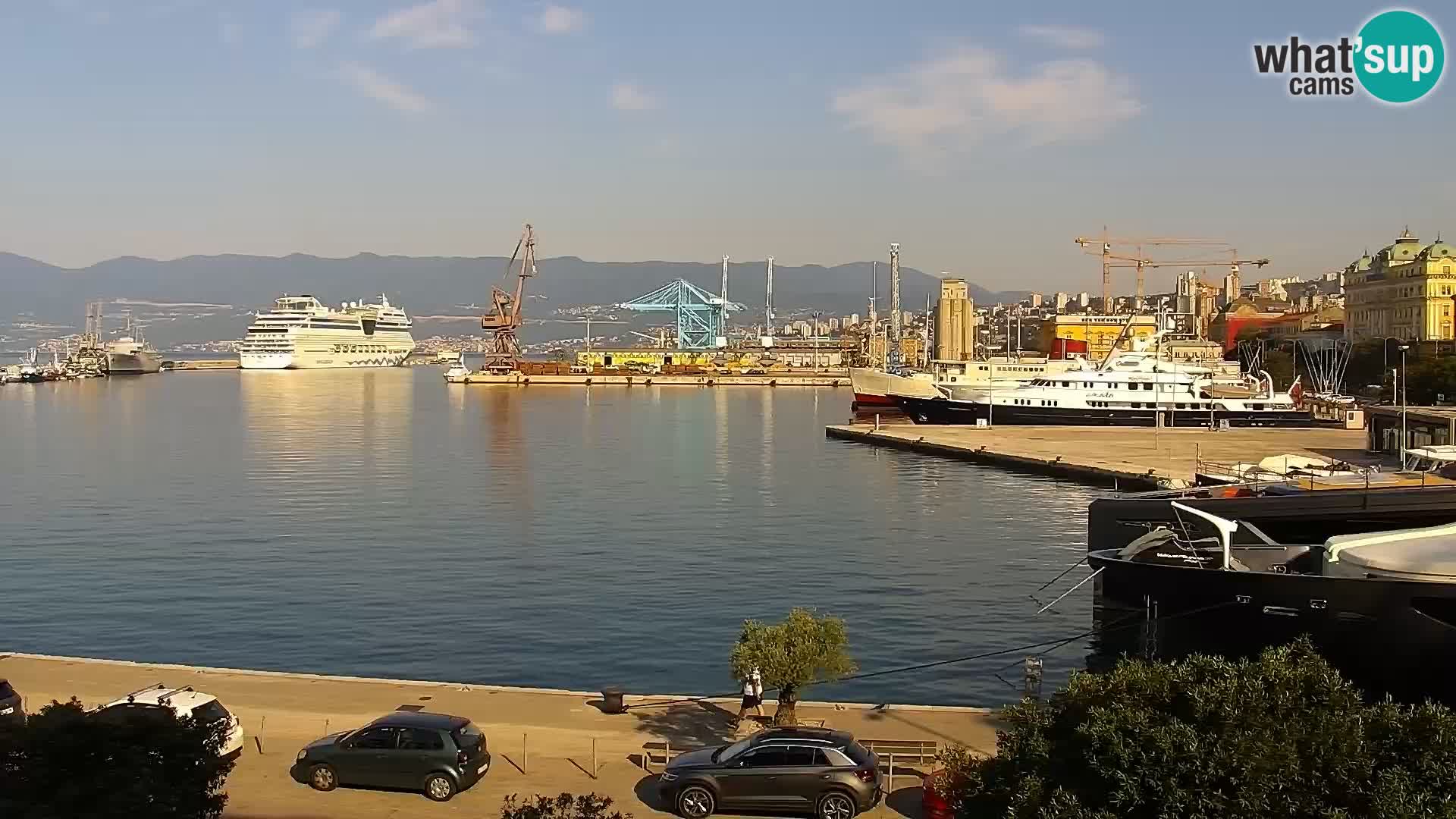 La Riva e la Marina a Rijeka (Fiume) – Live Webcam Croazia