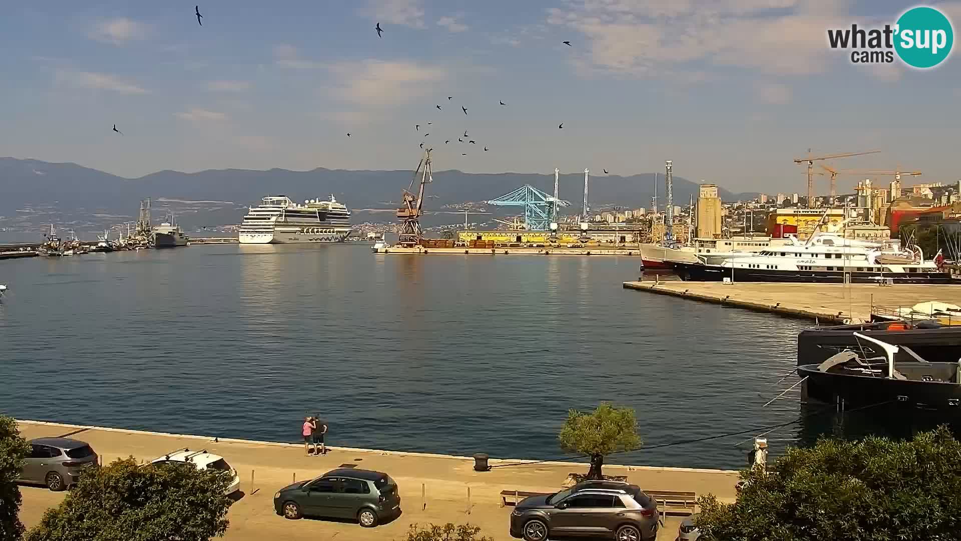 Riva in Marina v Reki – Spletna kamera v živo Hrvaška
