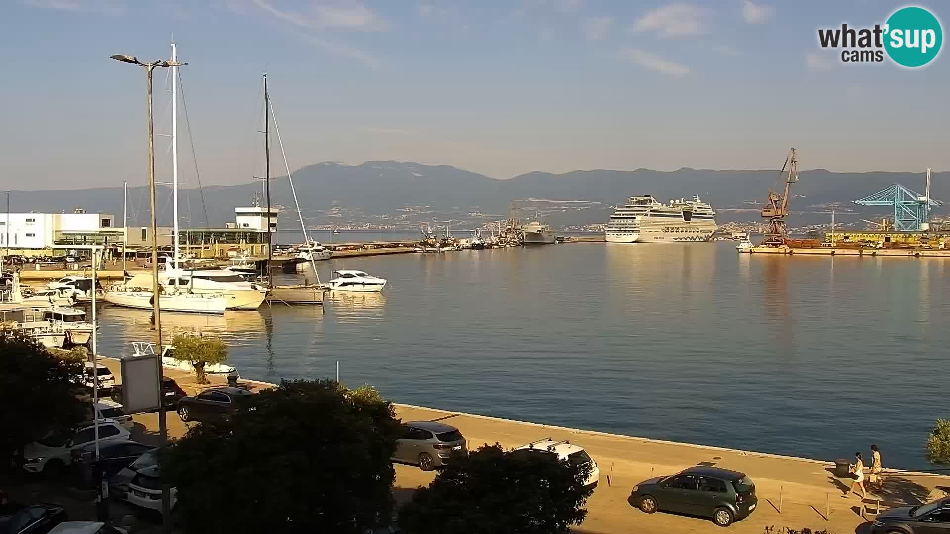 La Riva et Marina à Rijeka – Live Webcam Croatie