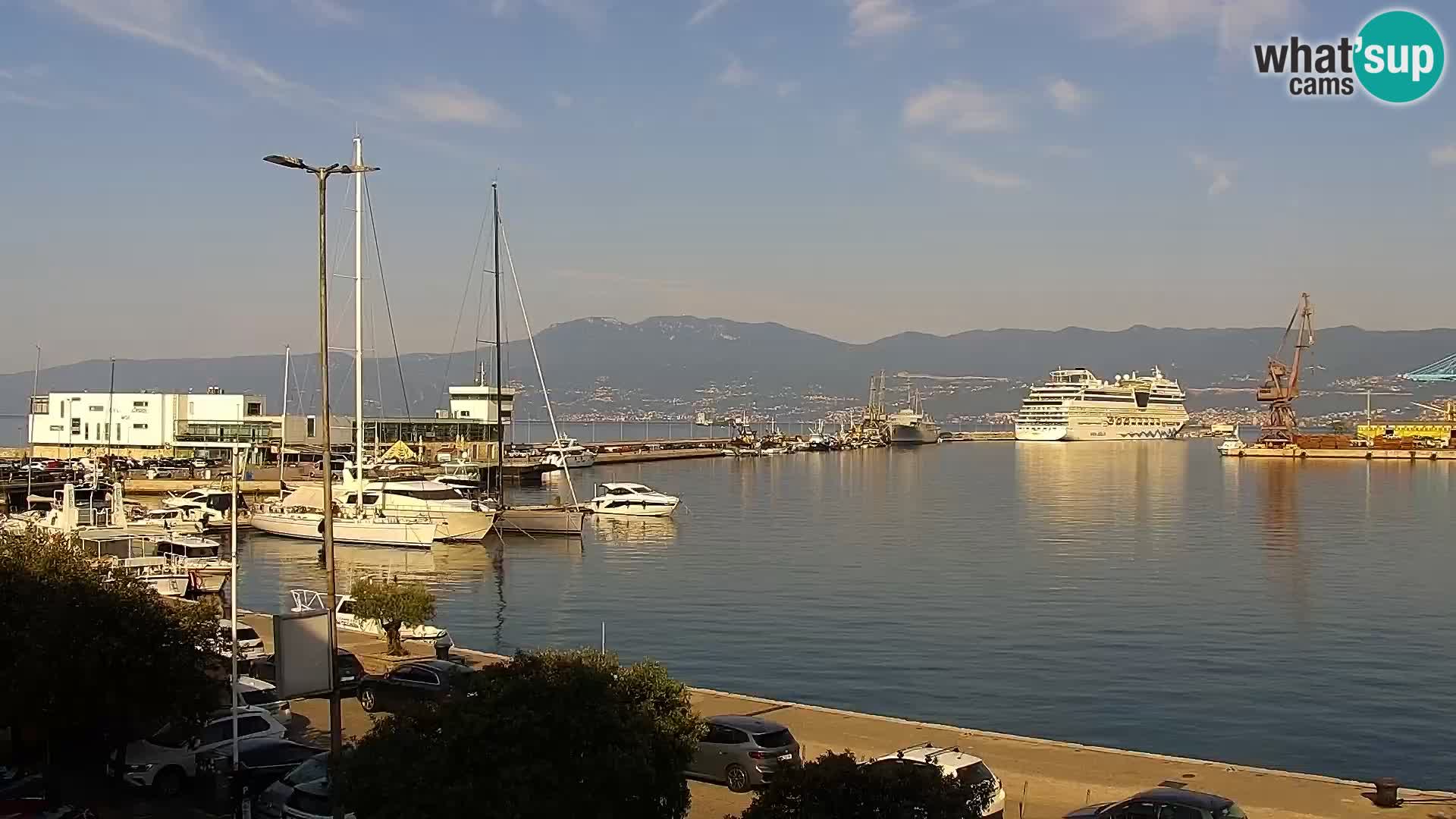 Die Riva und Marina in Rijeka – Live Webcam Kroatien