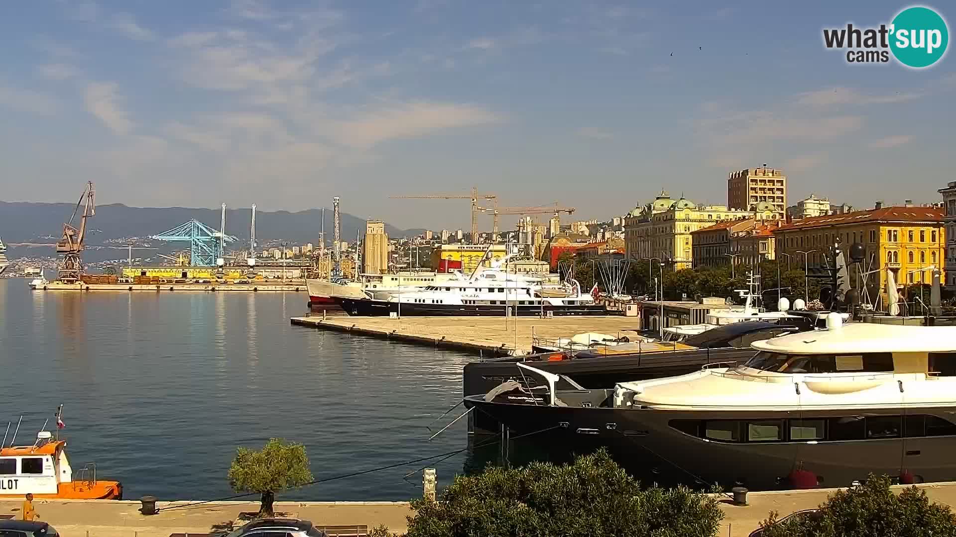 The Riva and Marina in Rijeka  – Live Webcam Croatia