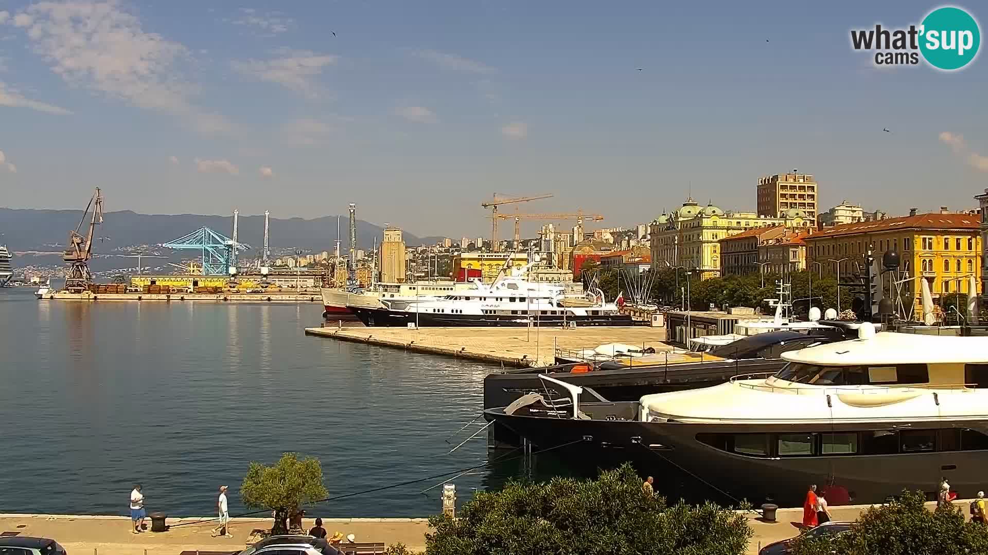 La Riva et Marina à Rijeka – Live Webcam Croatie