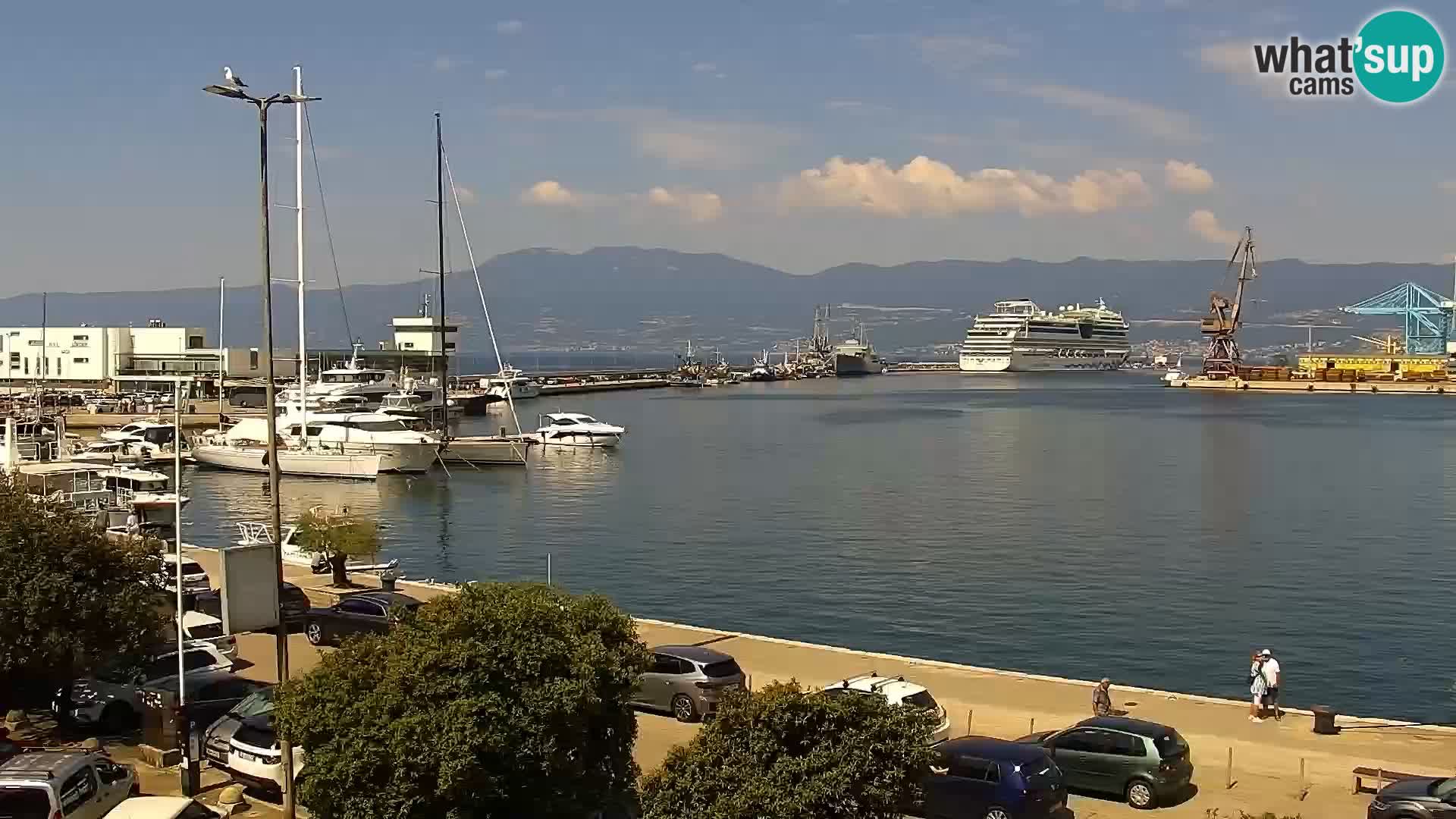 La Riva e la Marina a Rijeka (Fiume) – Live Webcam Croazia