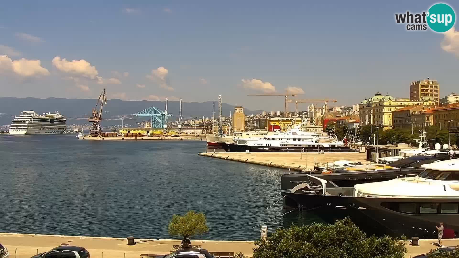 La Riva et Marina à Rijeka – Live Webcam Croatie