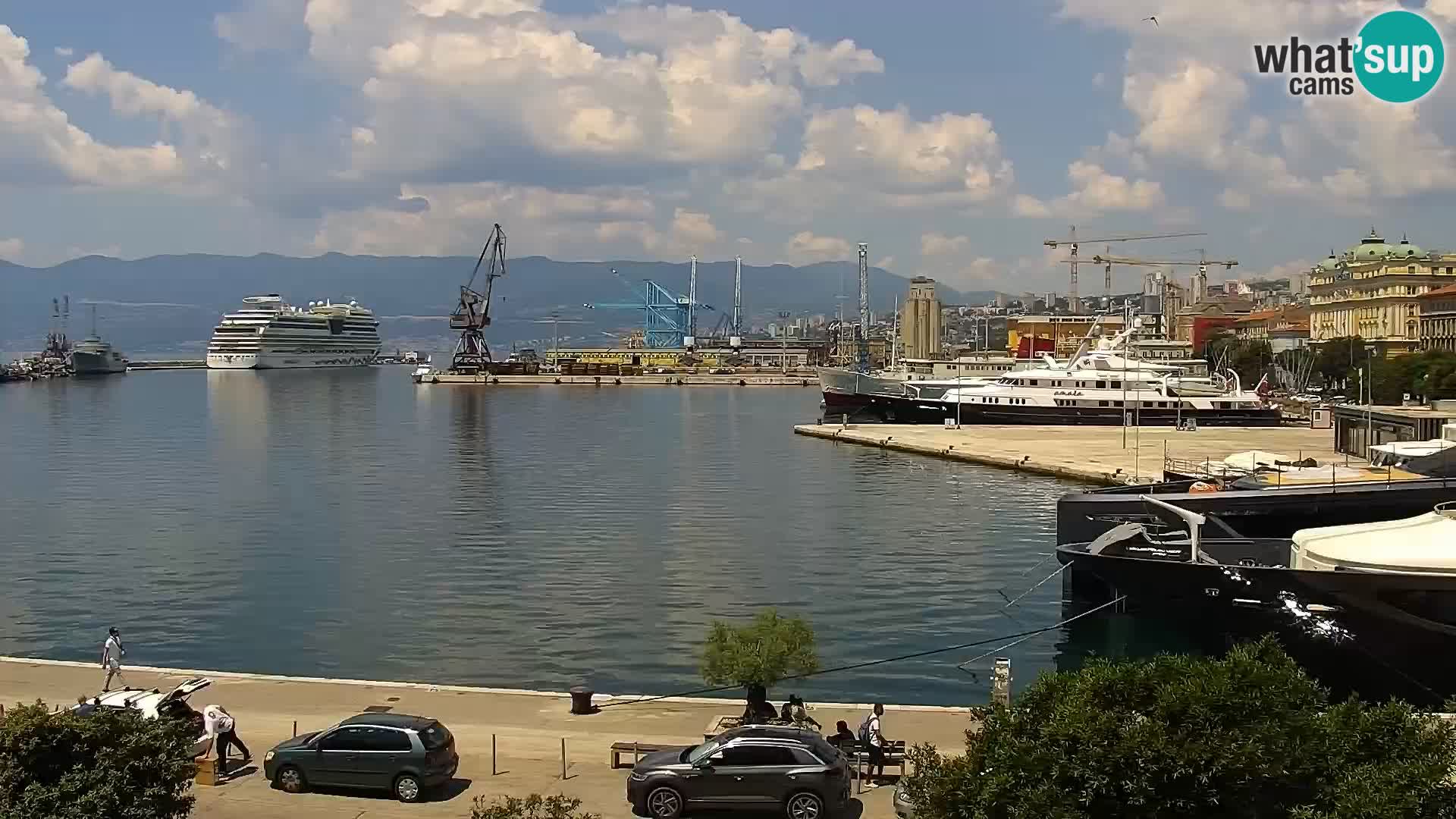 La Riva e la Marina a Rijeka (Fiume) – Live Webcam Croazia