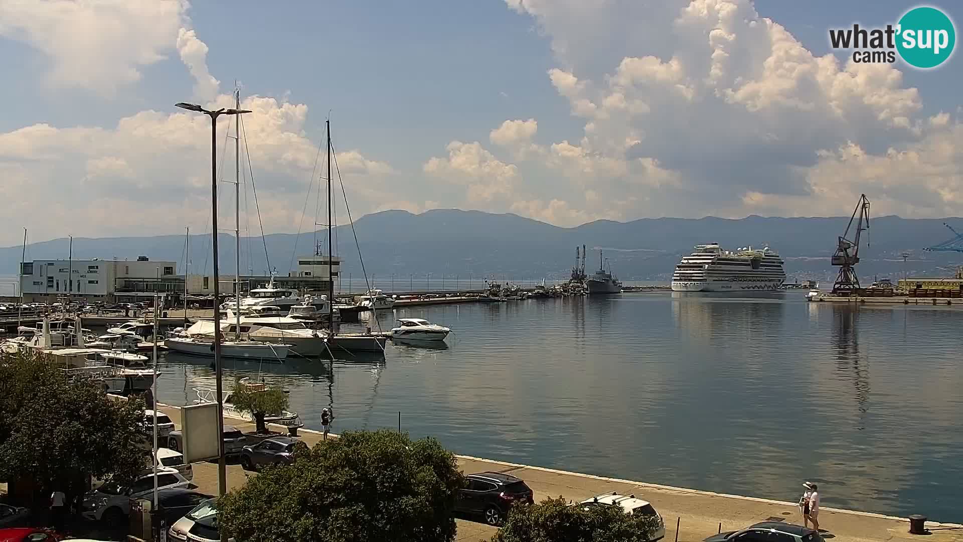 La Riva e la Marina a Rijeka (Fiume) – Live Webcam Croazia