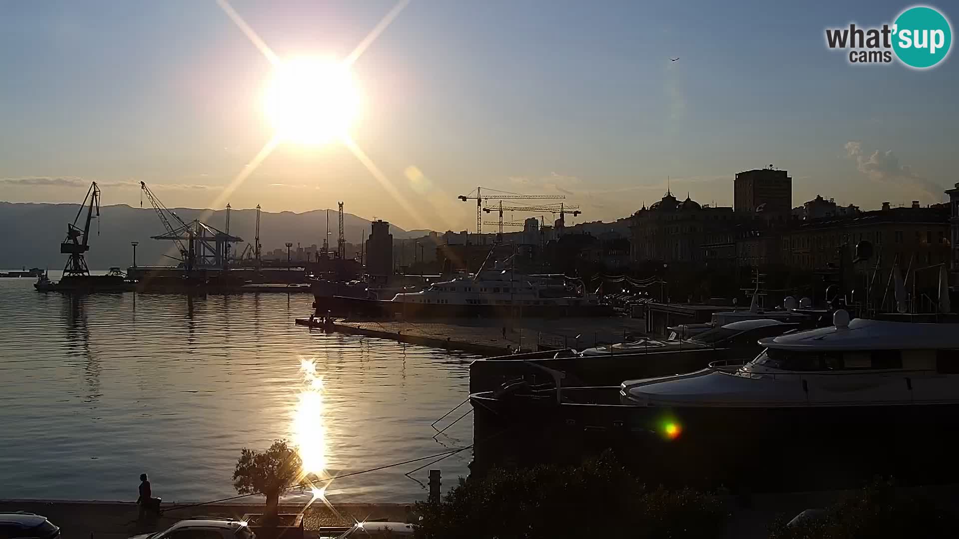 Riva i Marina u Rijeci – Web kamera uživo u Hrvatskoj