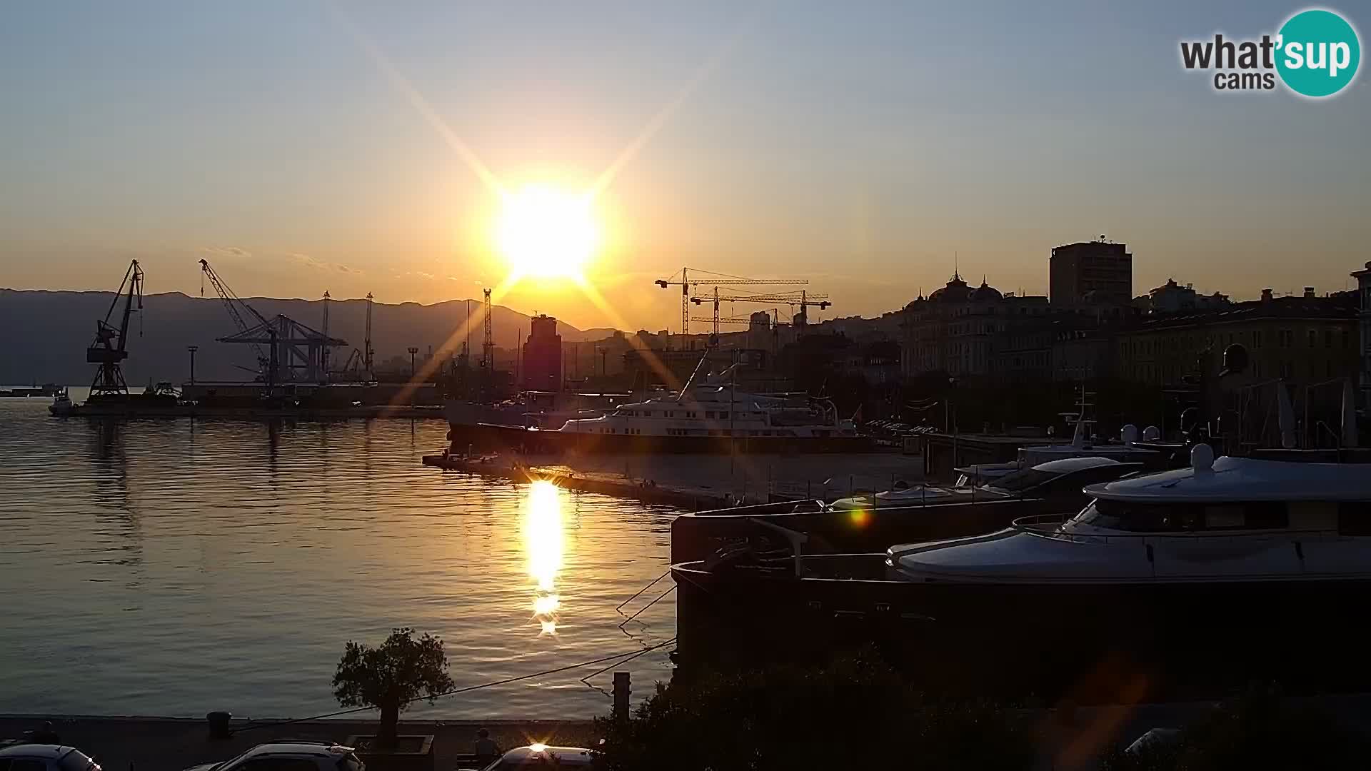 La Riva et Marina à Rijeka – Live Webcam Croatie