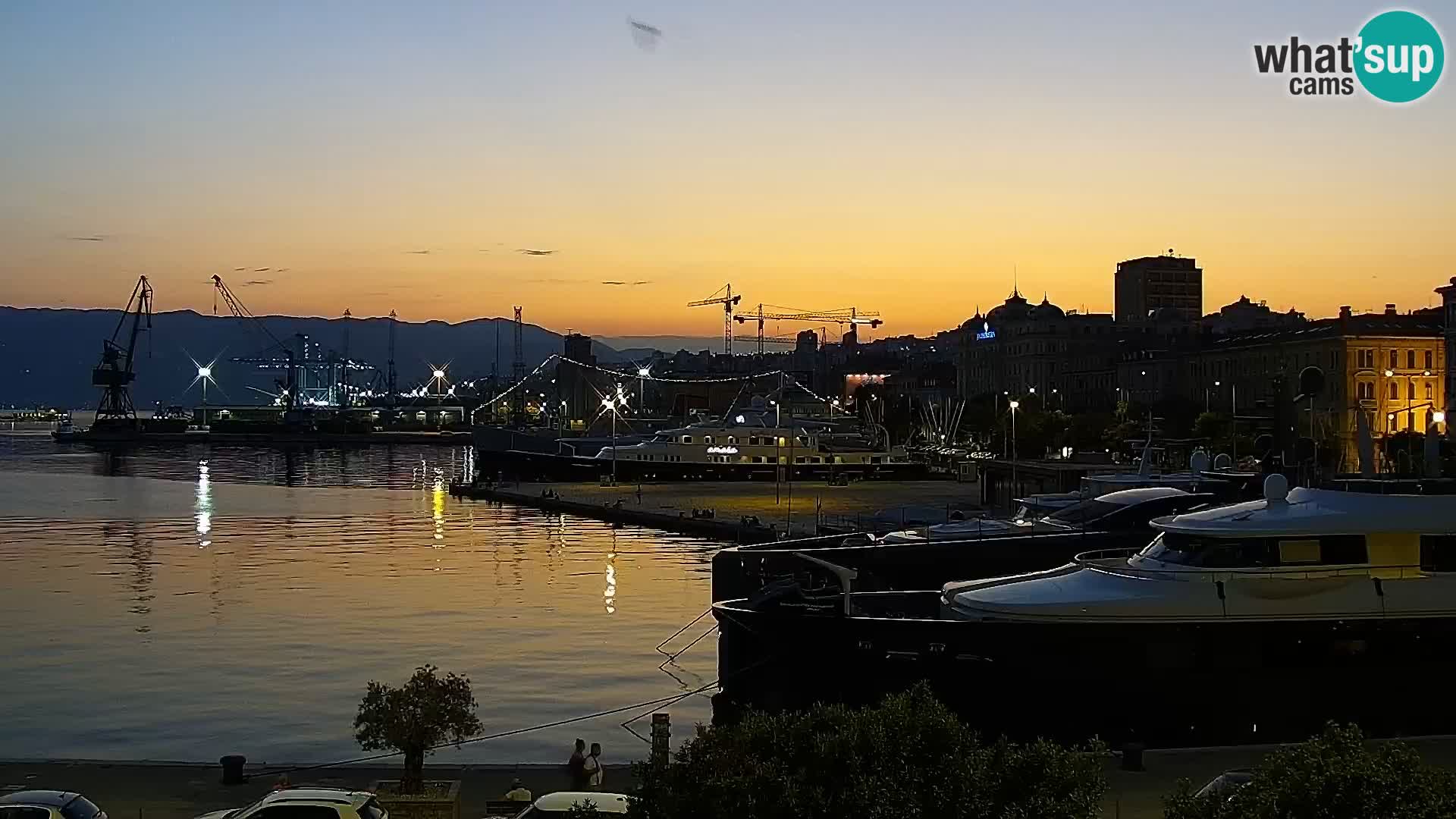 La Riva et Marina à Rijeka – Live Webcam Croatie