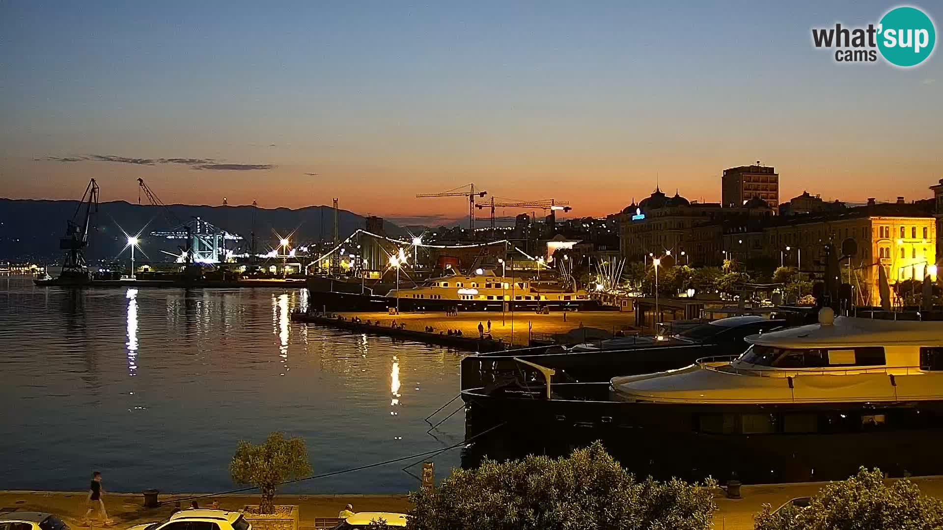 Die Riva und Marina in Rijeka – Live Webcam Kroatien