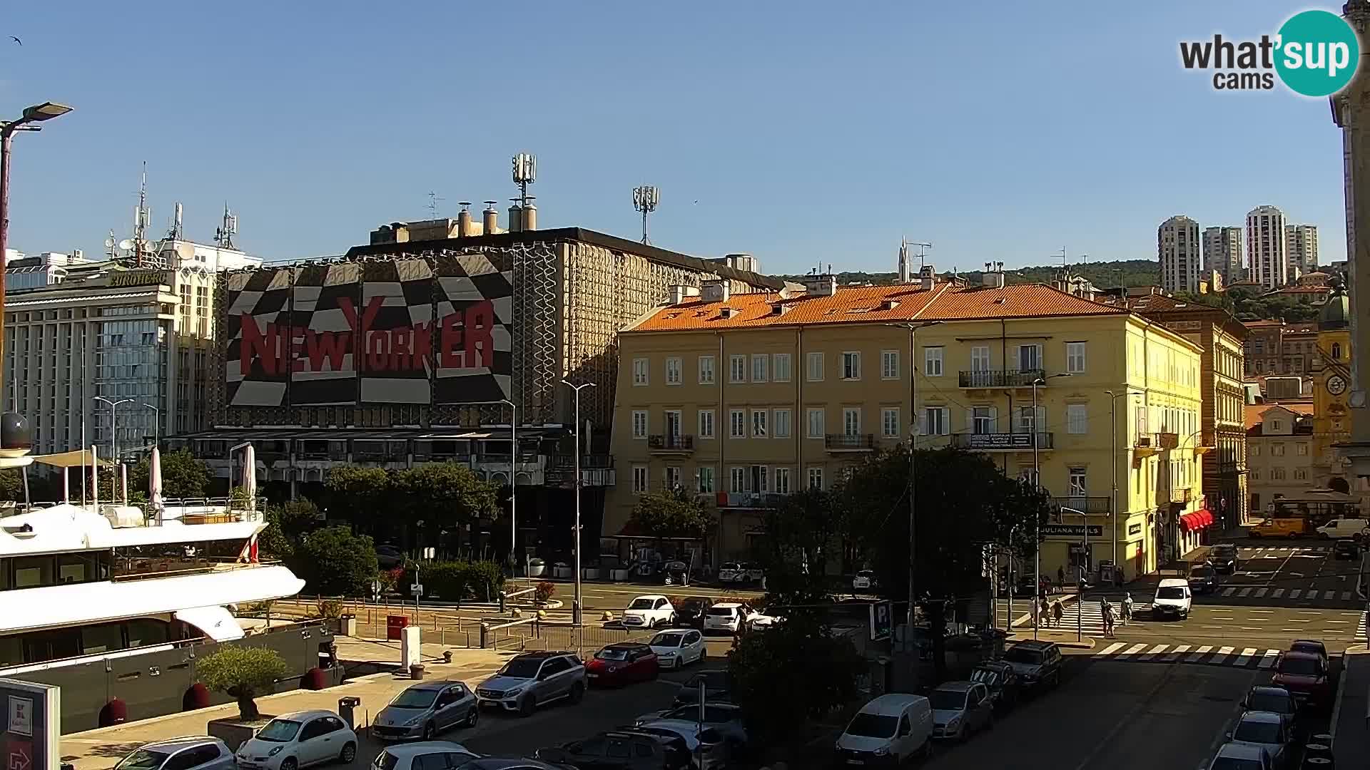 Die Riva und Marina in Rijeka – Live Webcam Kroatien